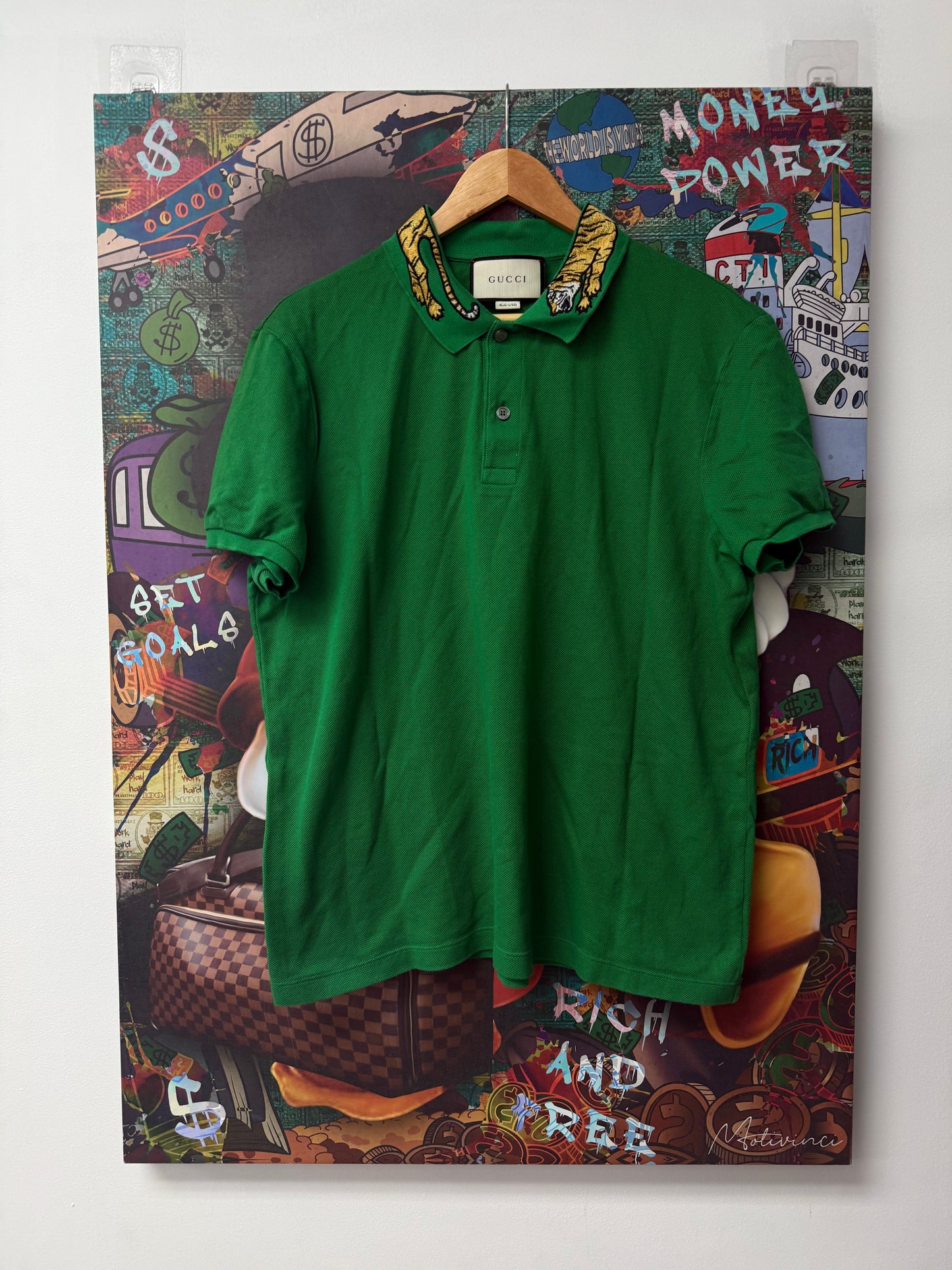 Gucci Green Tiger Polo Used