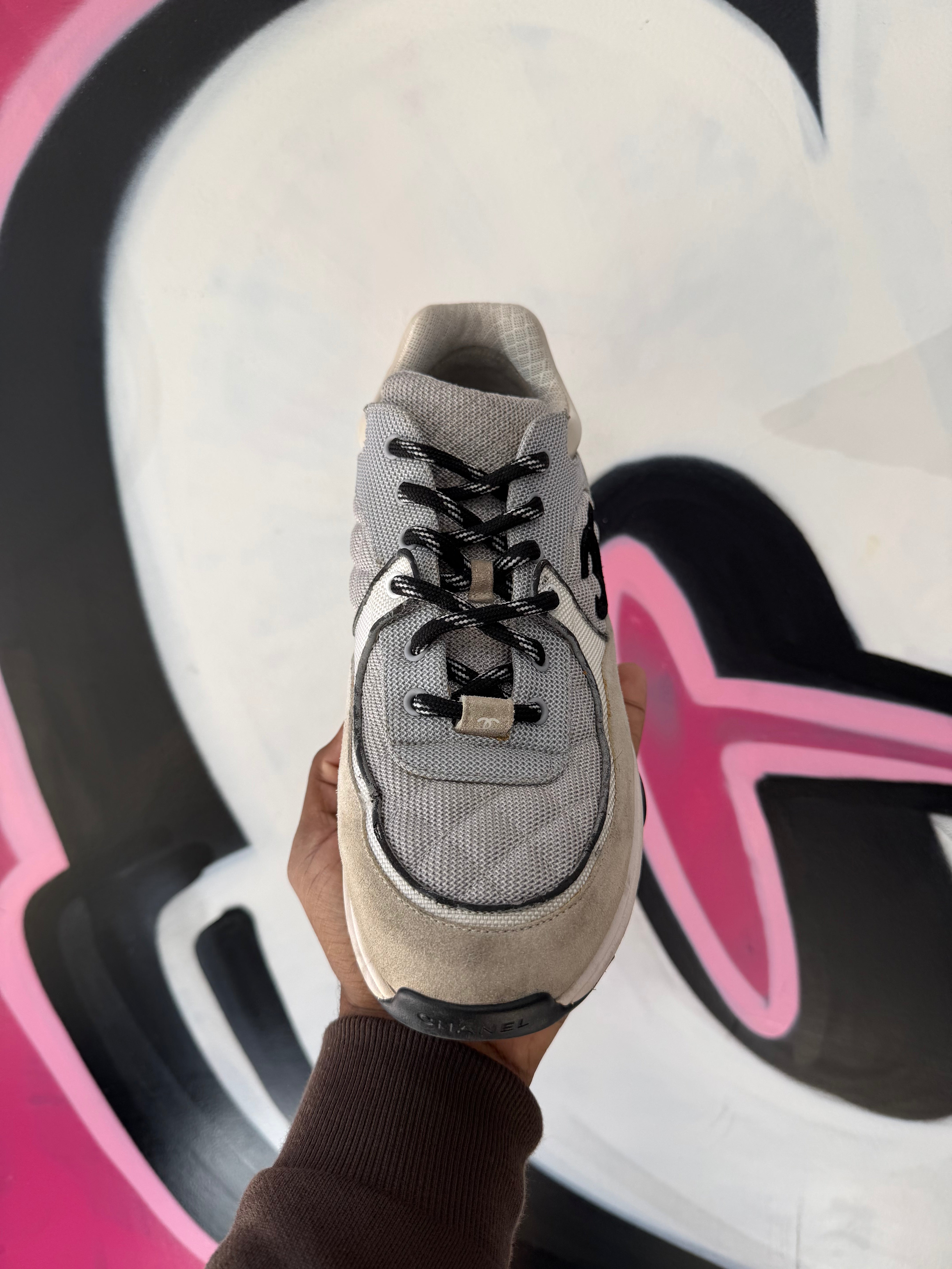 Chanel Quilted CC Runner Sneakers