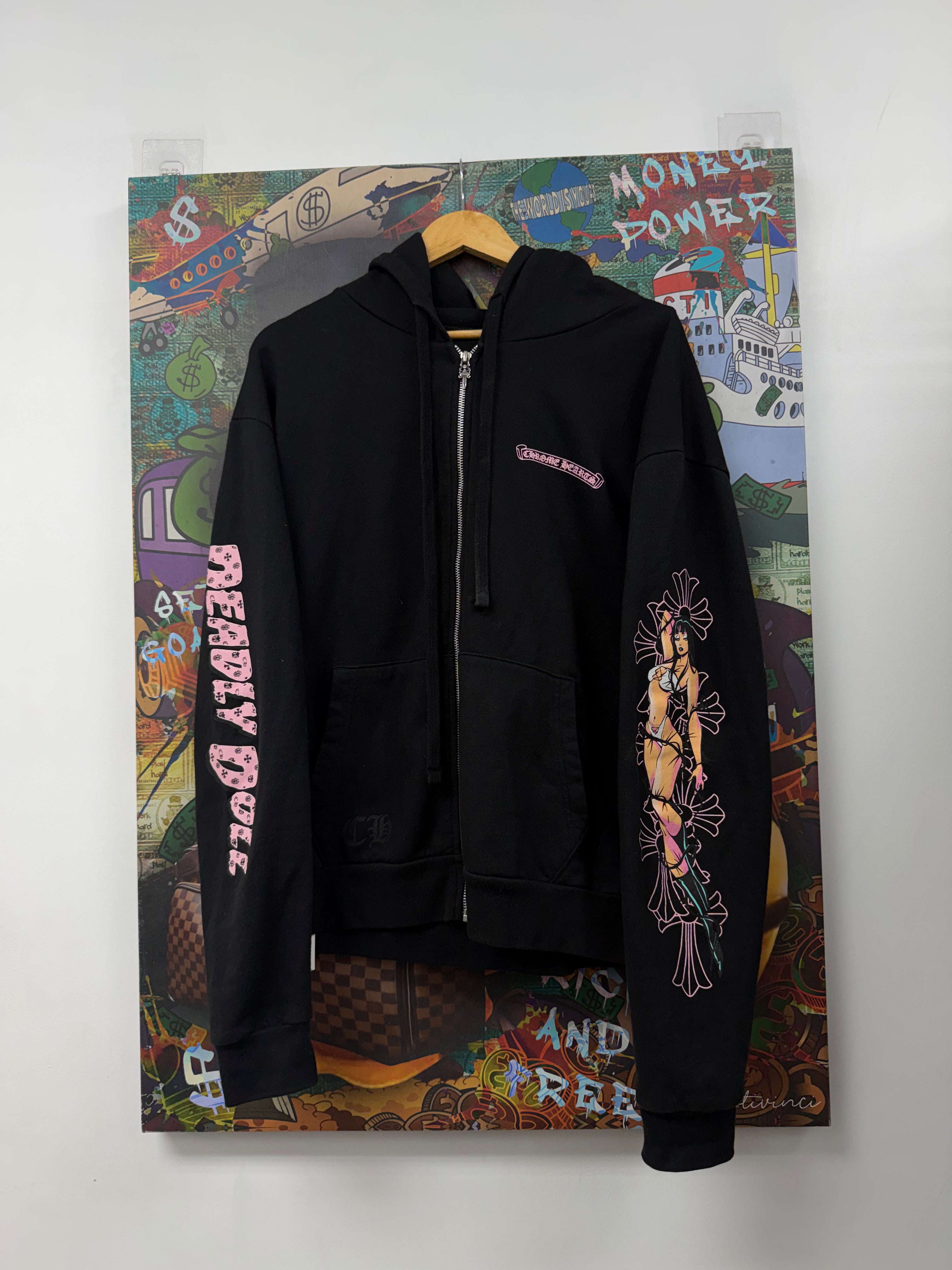 Chrome Hearts Black Deadly Doll Zip Up