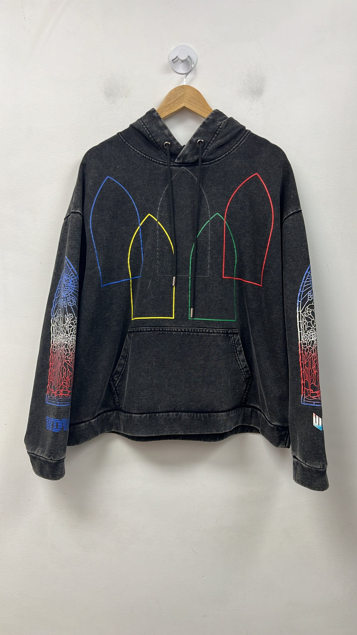 Who Decides War Black Stained Glass Hoodie