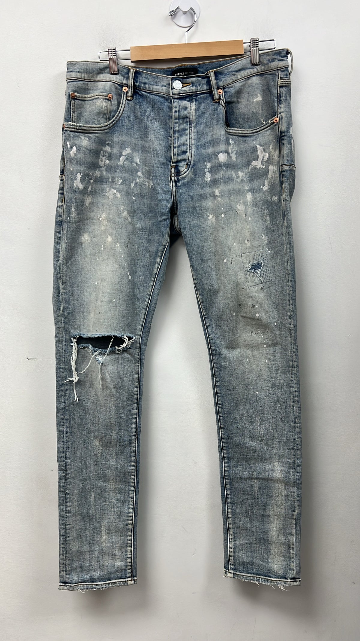 Purple Brand Light Wash Rainbow P001 Jeans