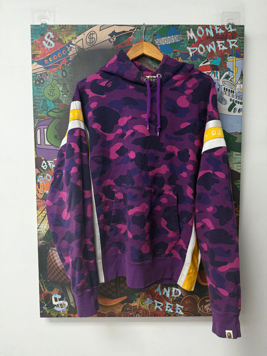 Bape Purple Camo Hoodie Used