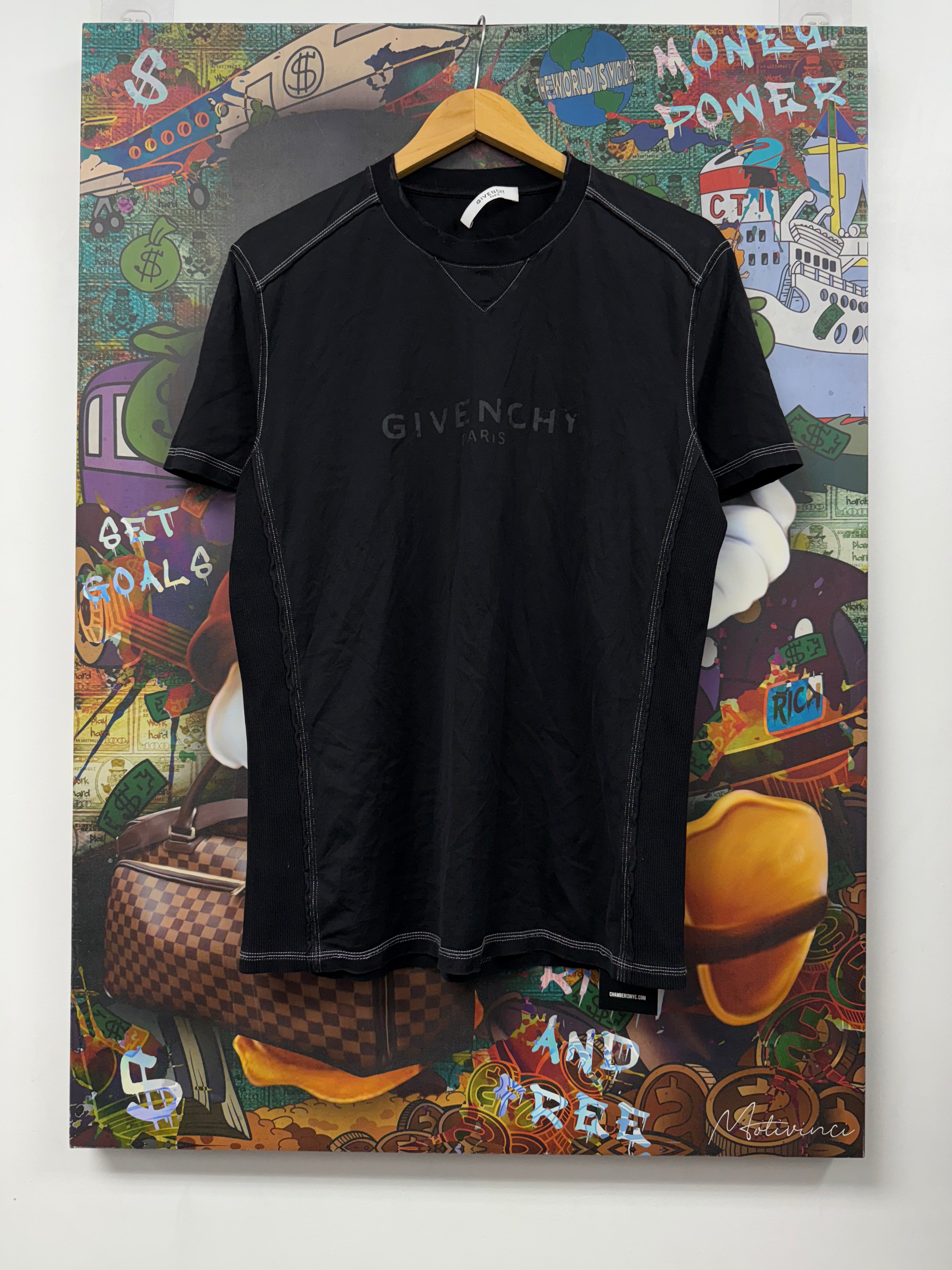 Givenchy Black Tonal Chest Logo Tee