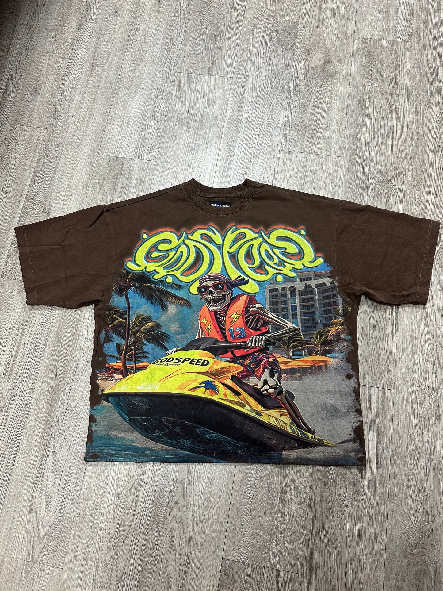 Godspeed Wave Runner Tee Brown Wash