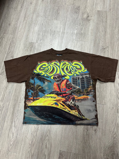 Godspeed Wave Runner Tee Brown Wash
