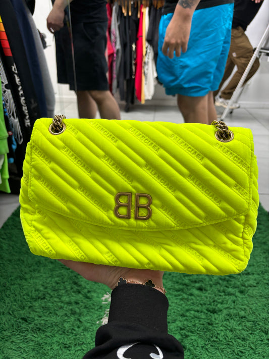 Balenciaga Neon Olblique Bag Neon Pre Owned