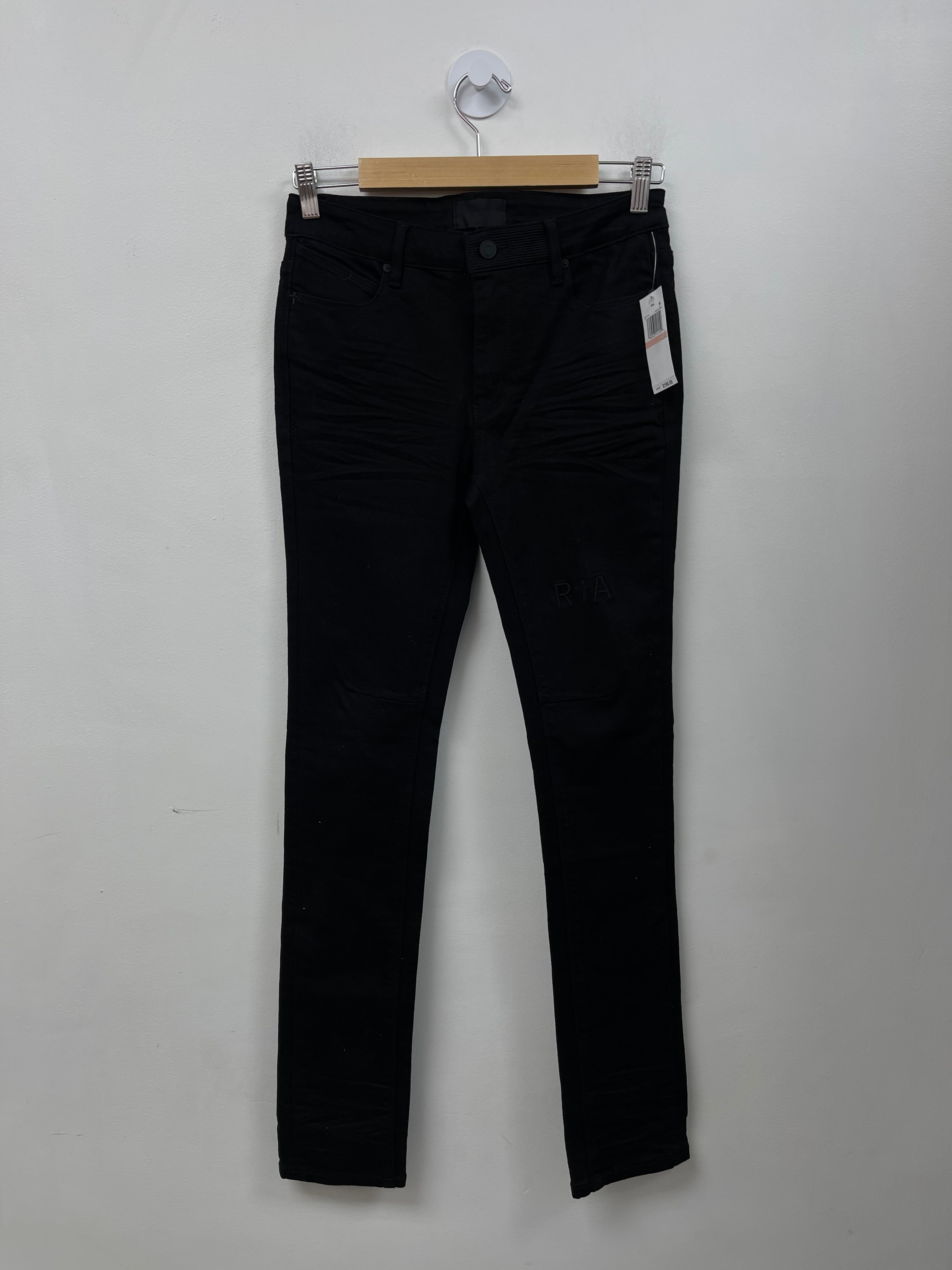 RTA Black Plain Embroidered Jeans