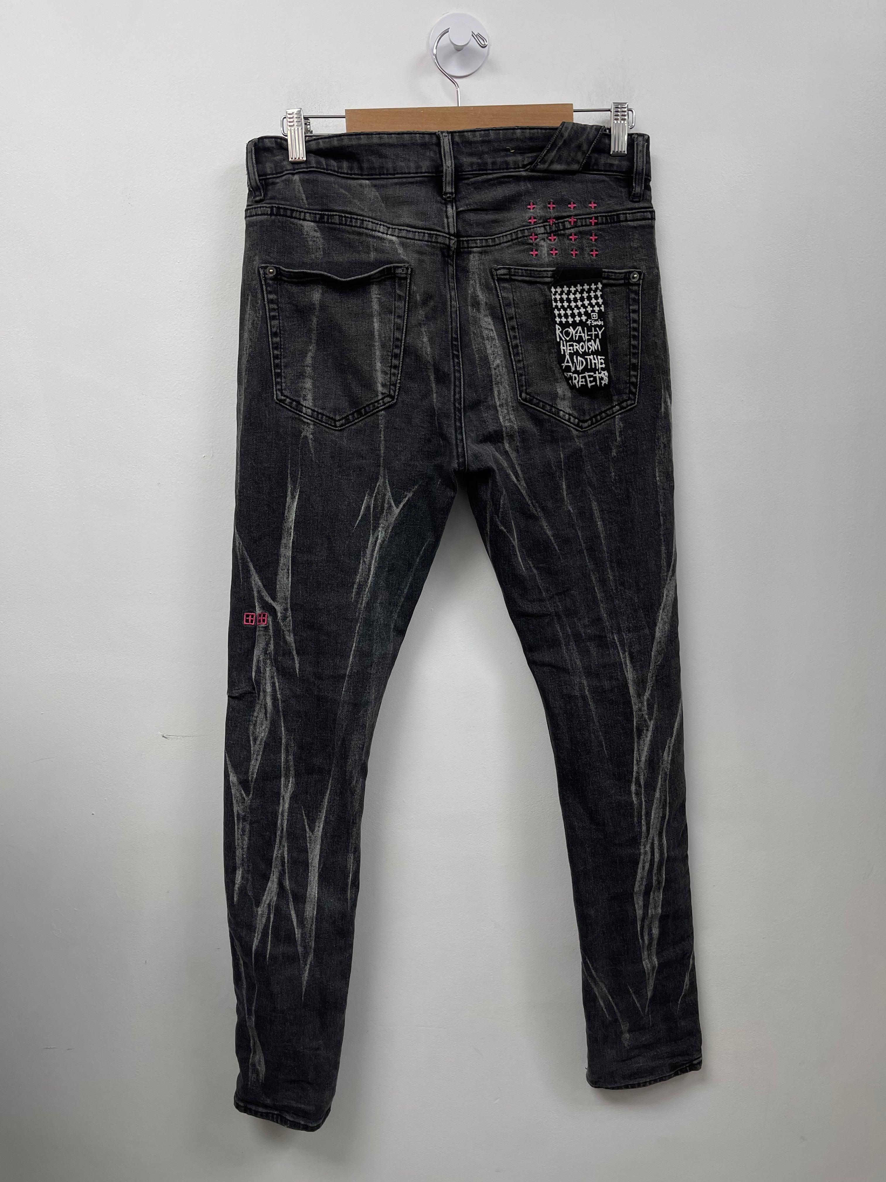 Ksubi Black Wash Tie Dye Plain Jeans