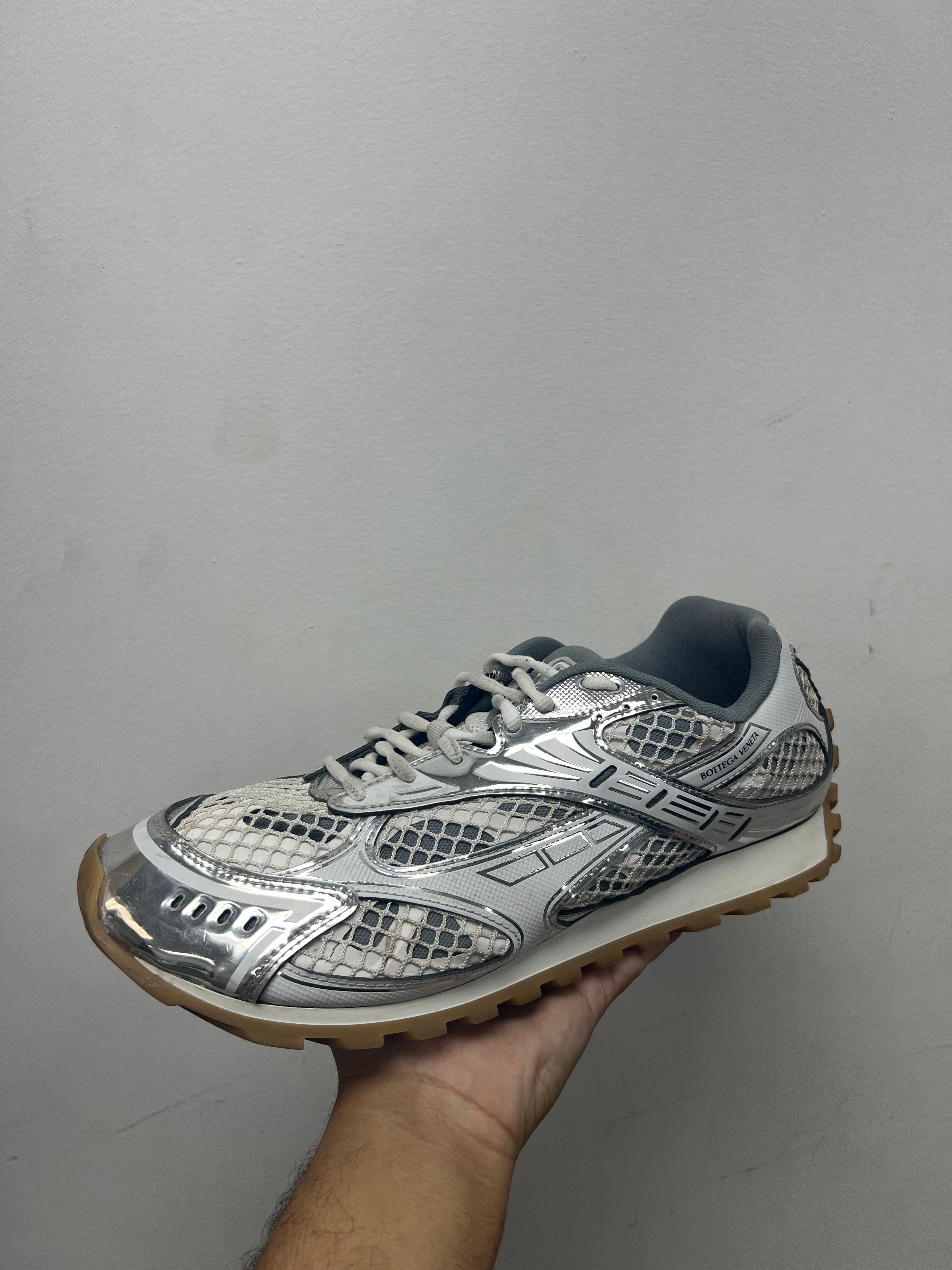 Bottega Veneta Silver Orbit Sneakers