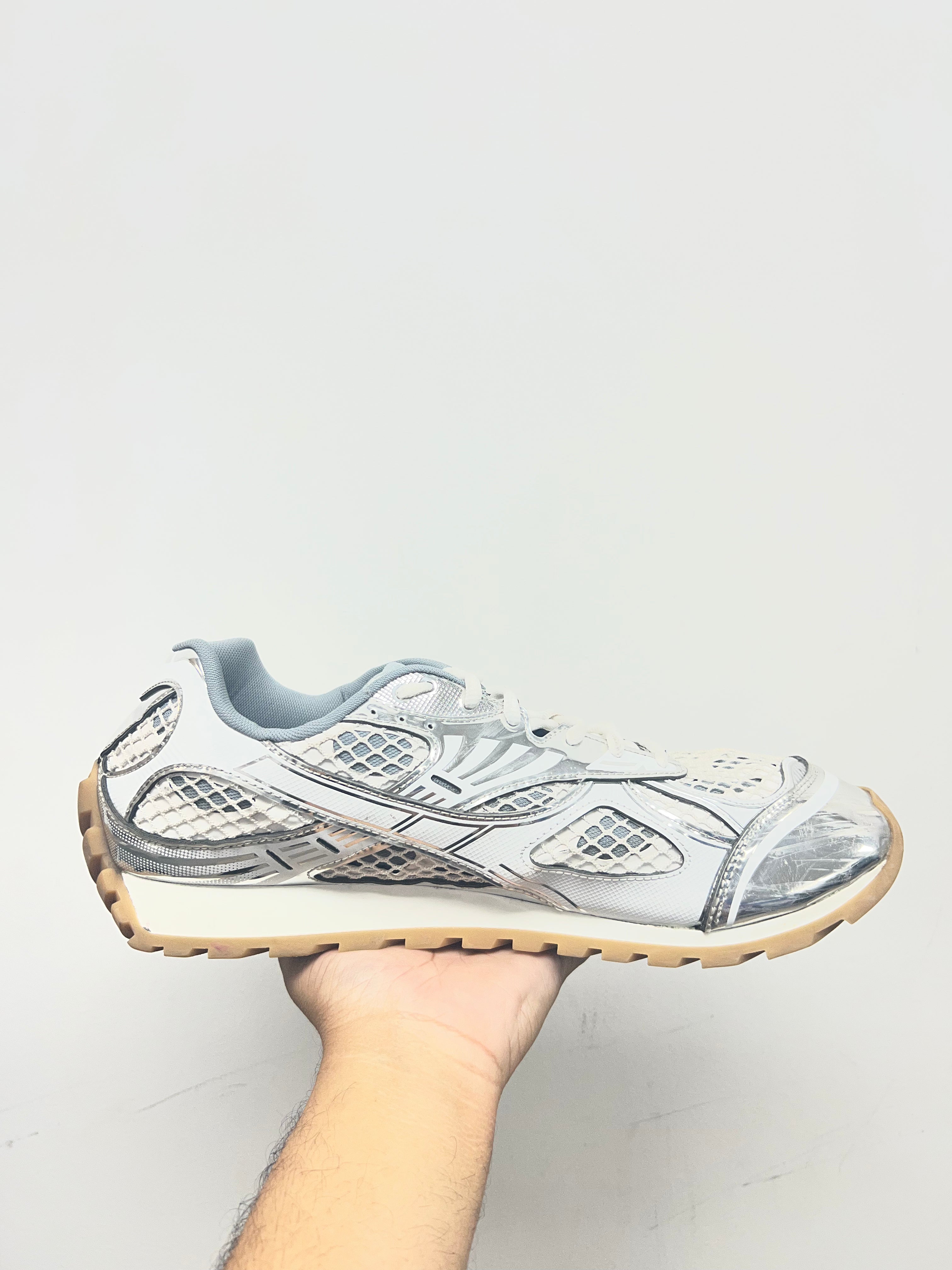 Bottega Veneta Silver Orbit Sneakers
