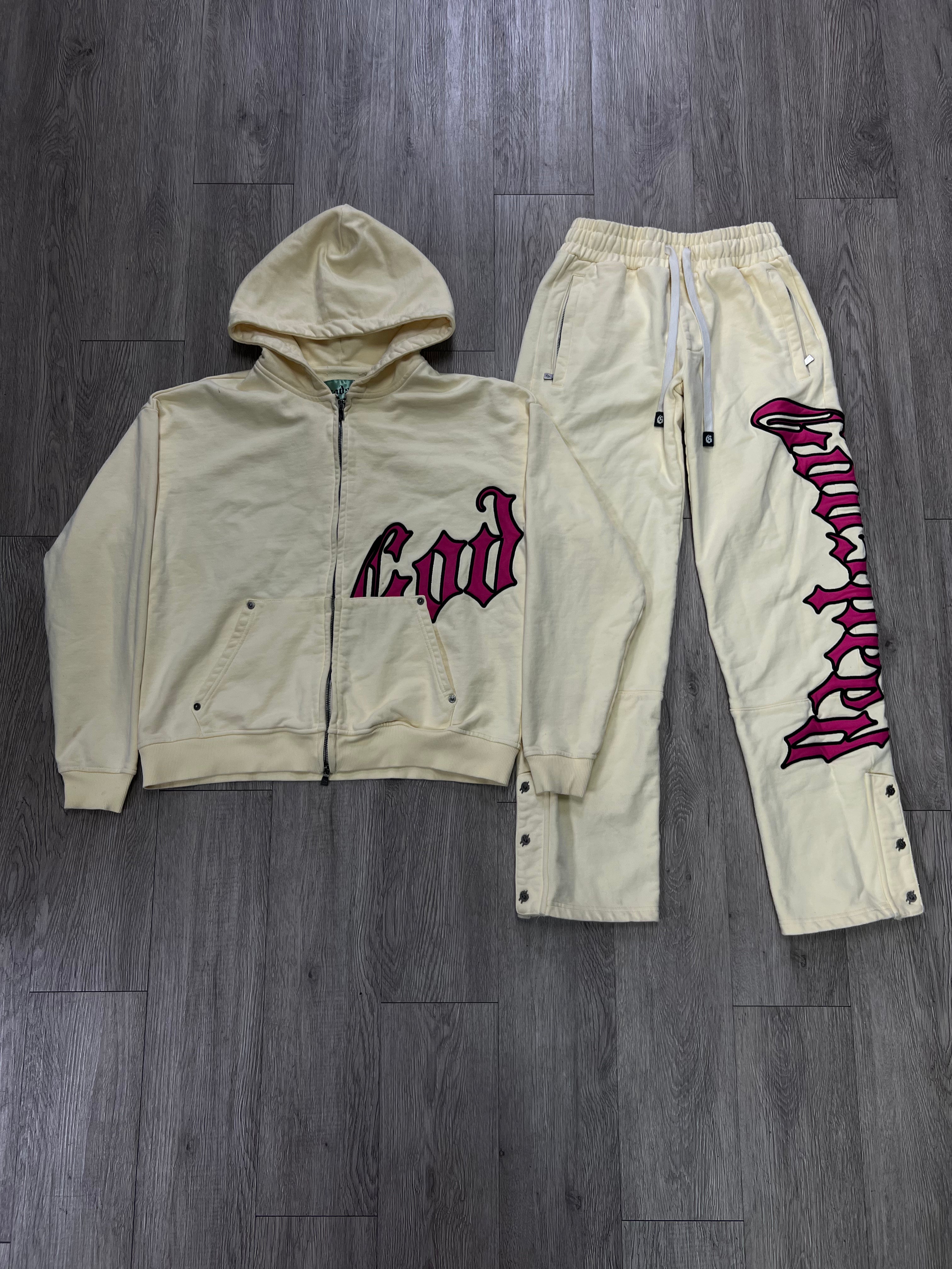 Godspeed Cream Pink OG Logo Sweatsuit