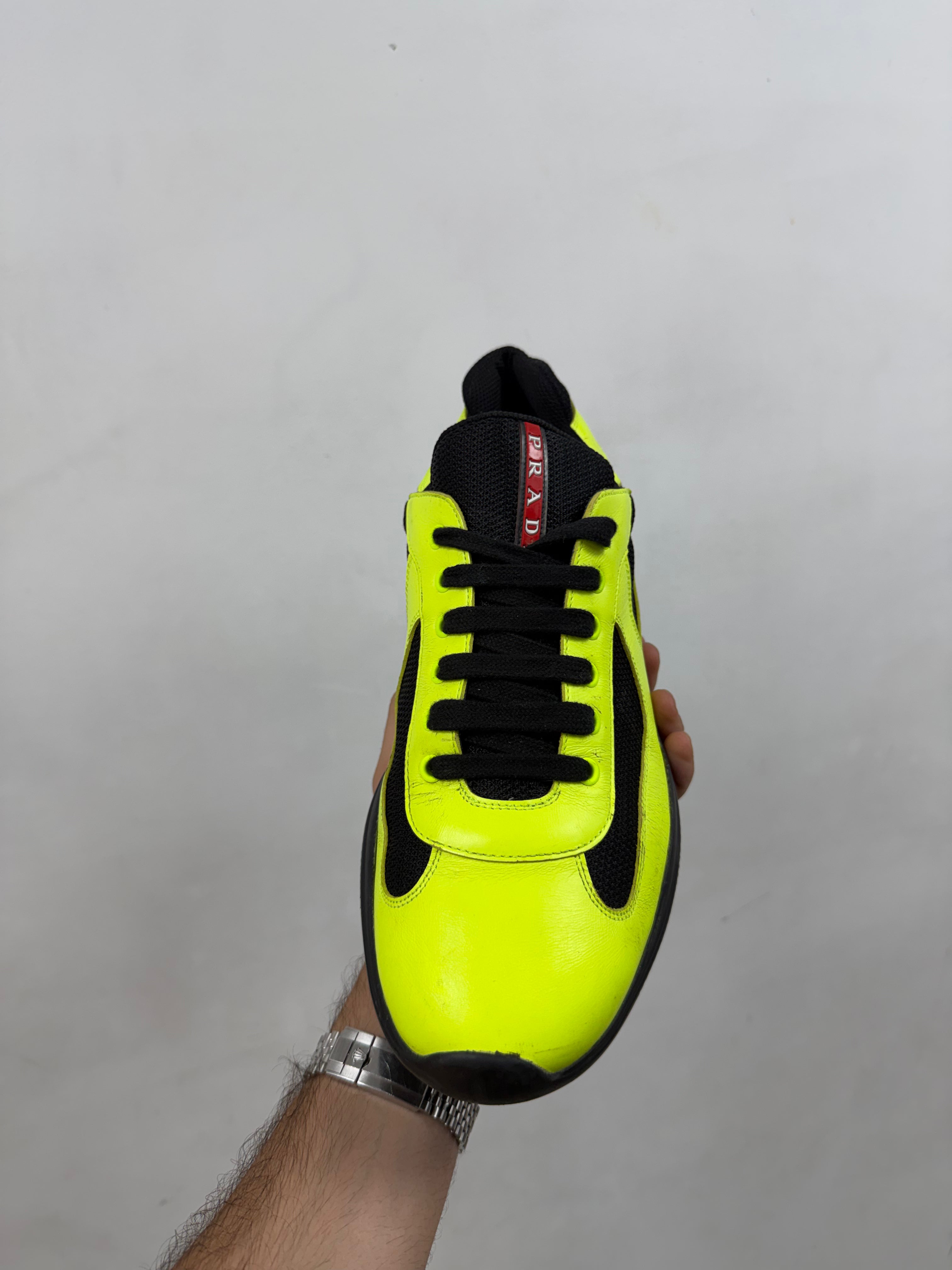 Prada Neon Black Cup Sneakers
