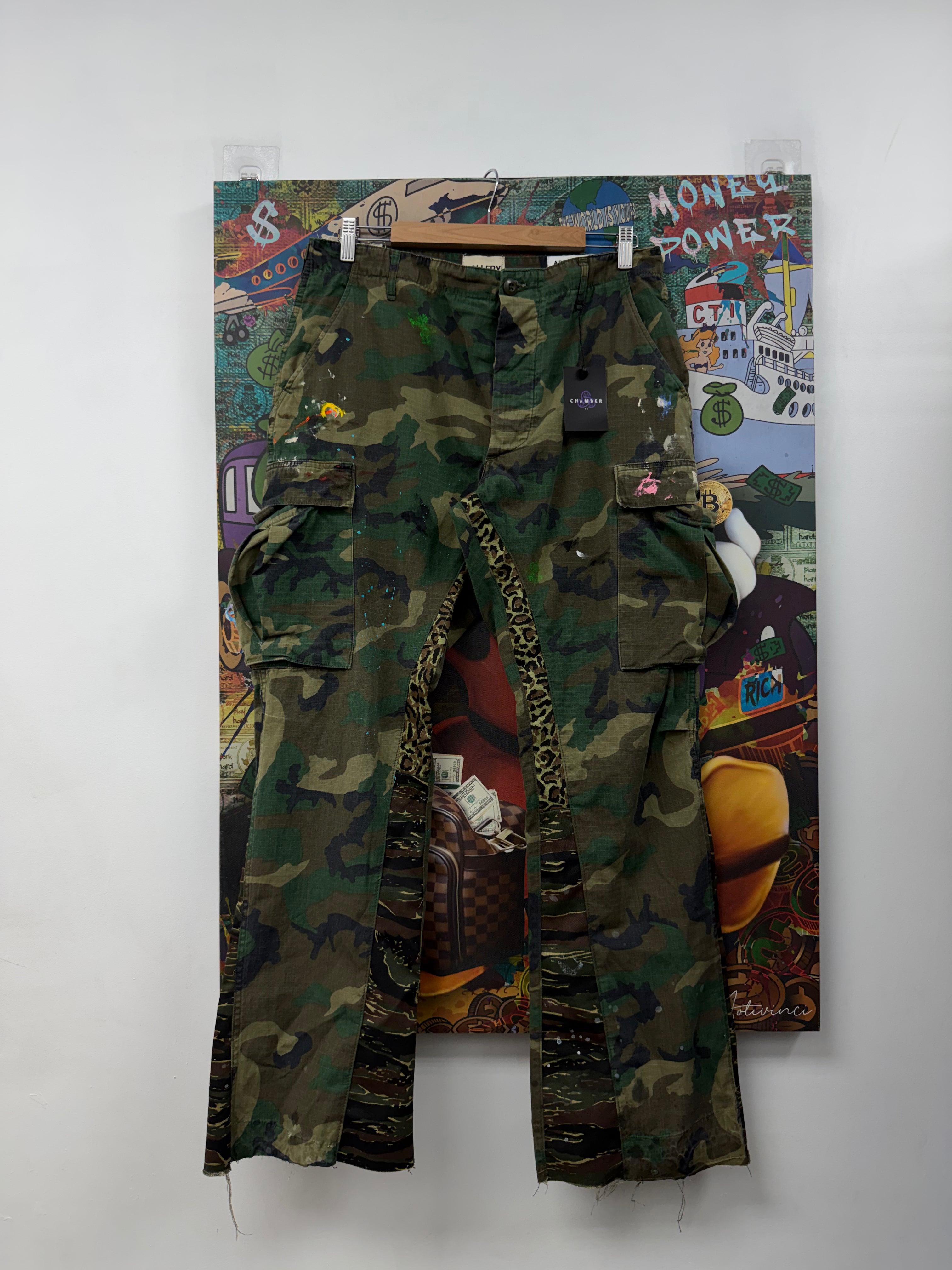 Gallery Dept Camo Paint Splatter Carpenter Jeans