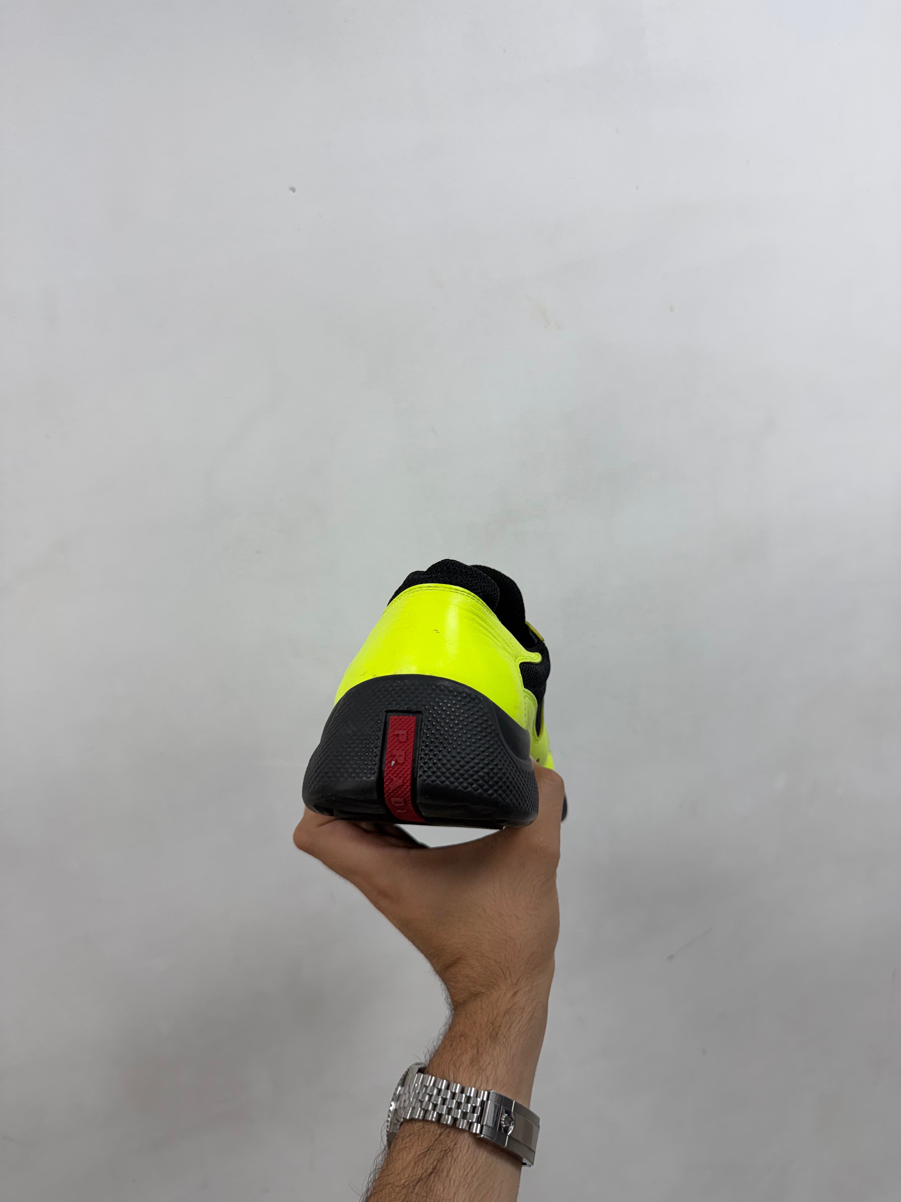Prada Neon Black Cup Sneakers