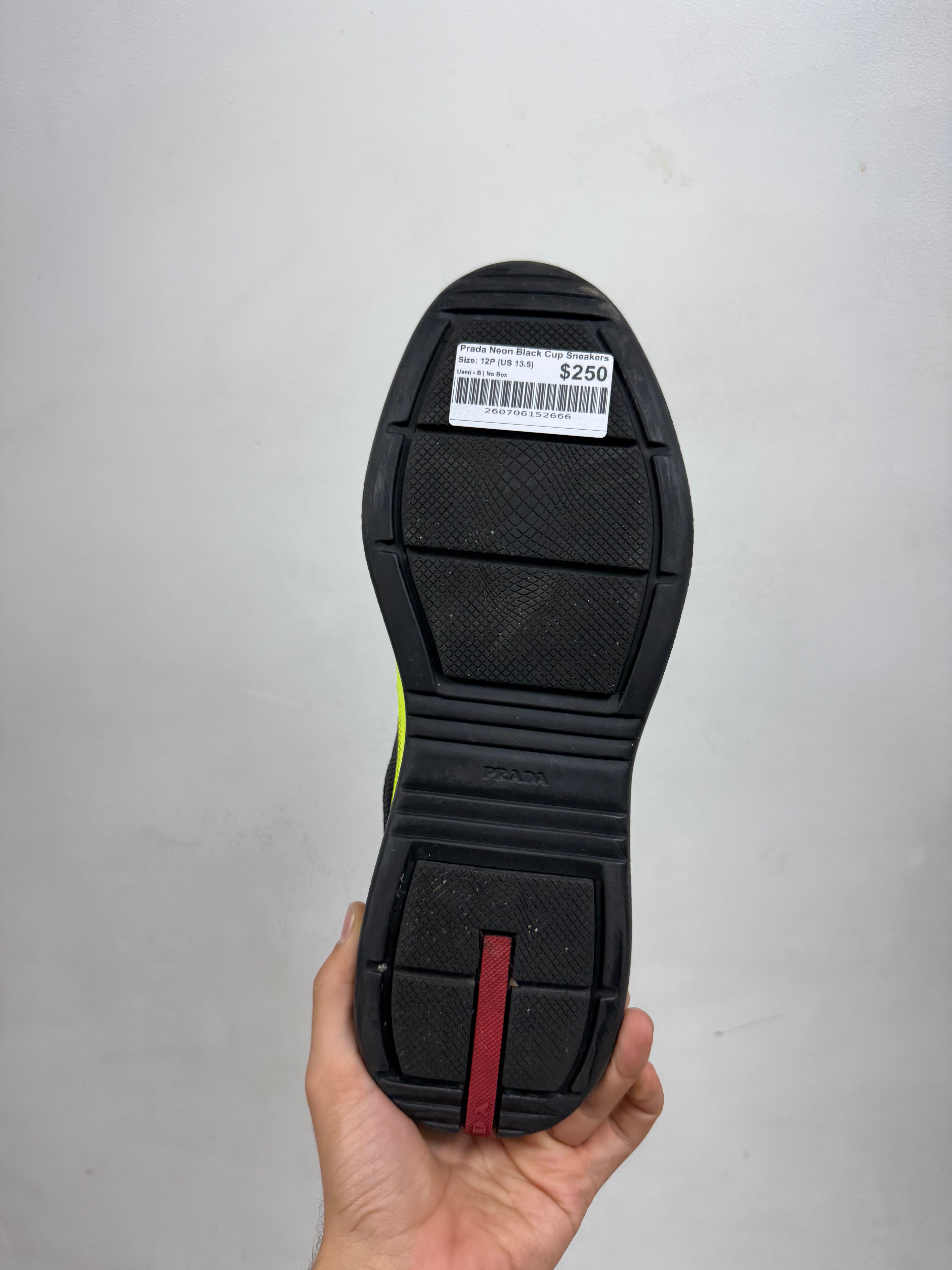 Prada Neon Black Cup Sneakers
