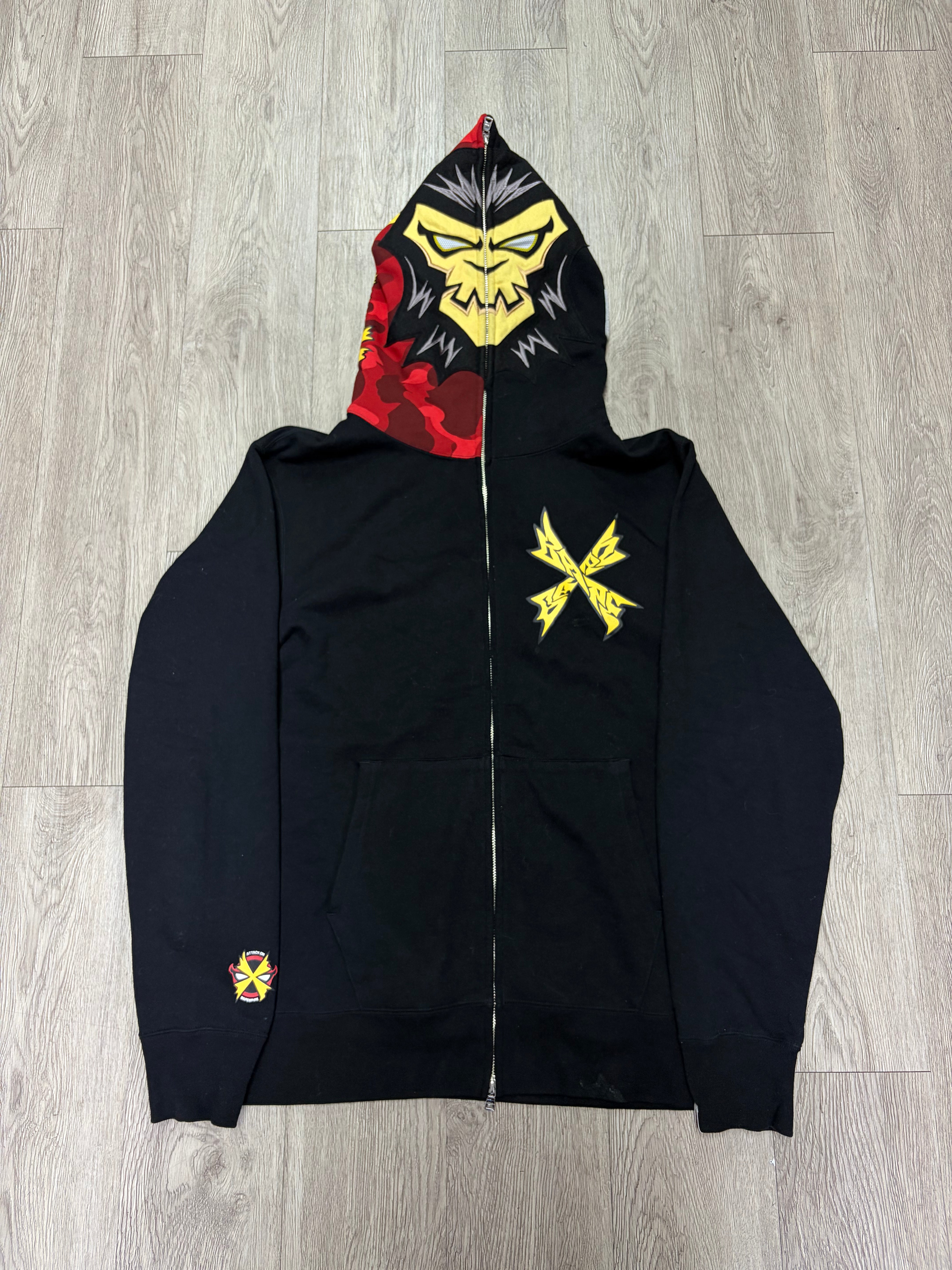 BAPE Black Bapeman X Zip Up Hoodie