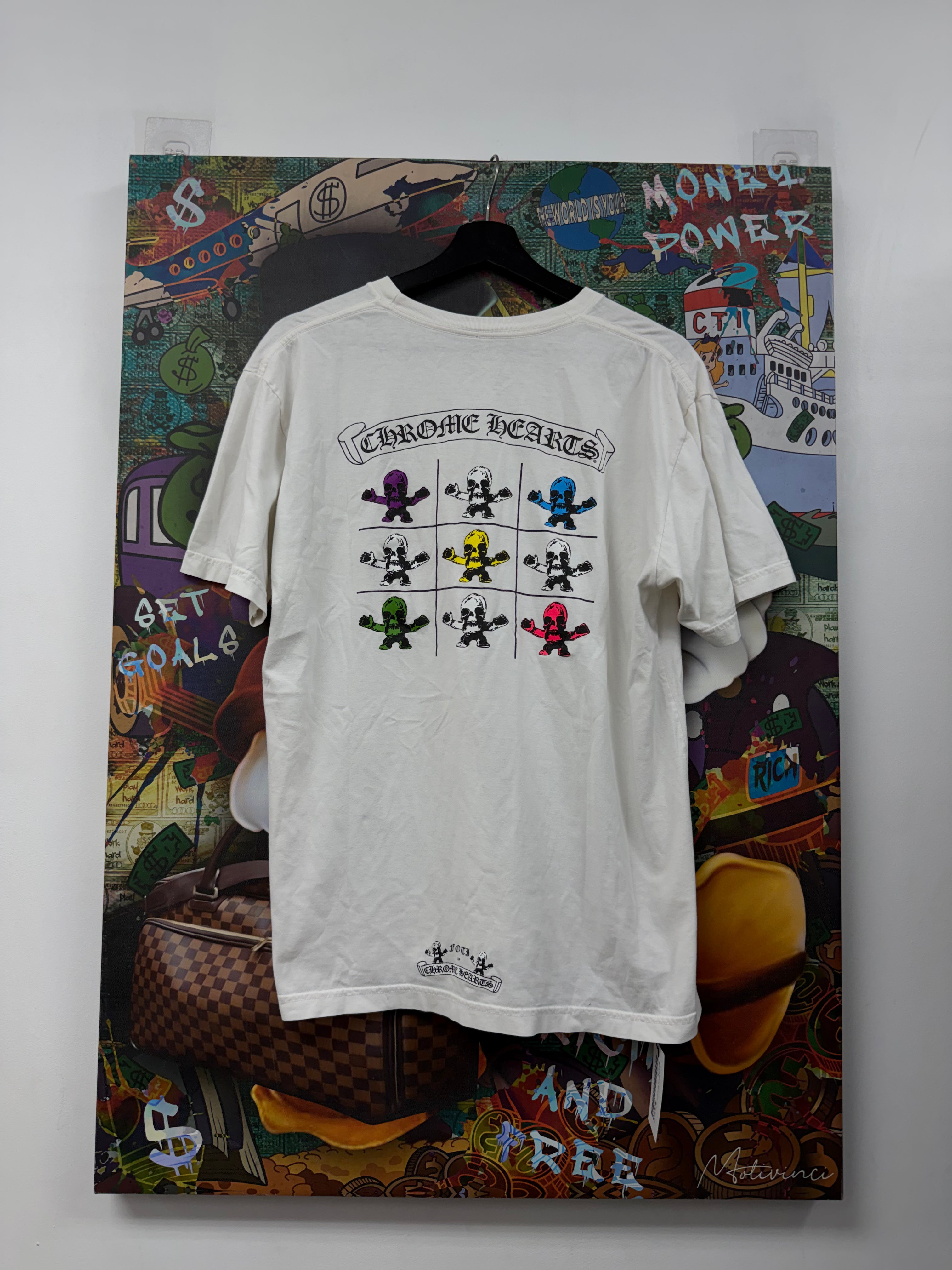 Chrome Hearts White FOTI Tic Tac Toe Tee