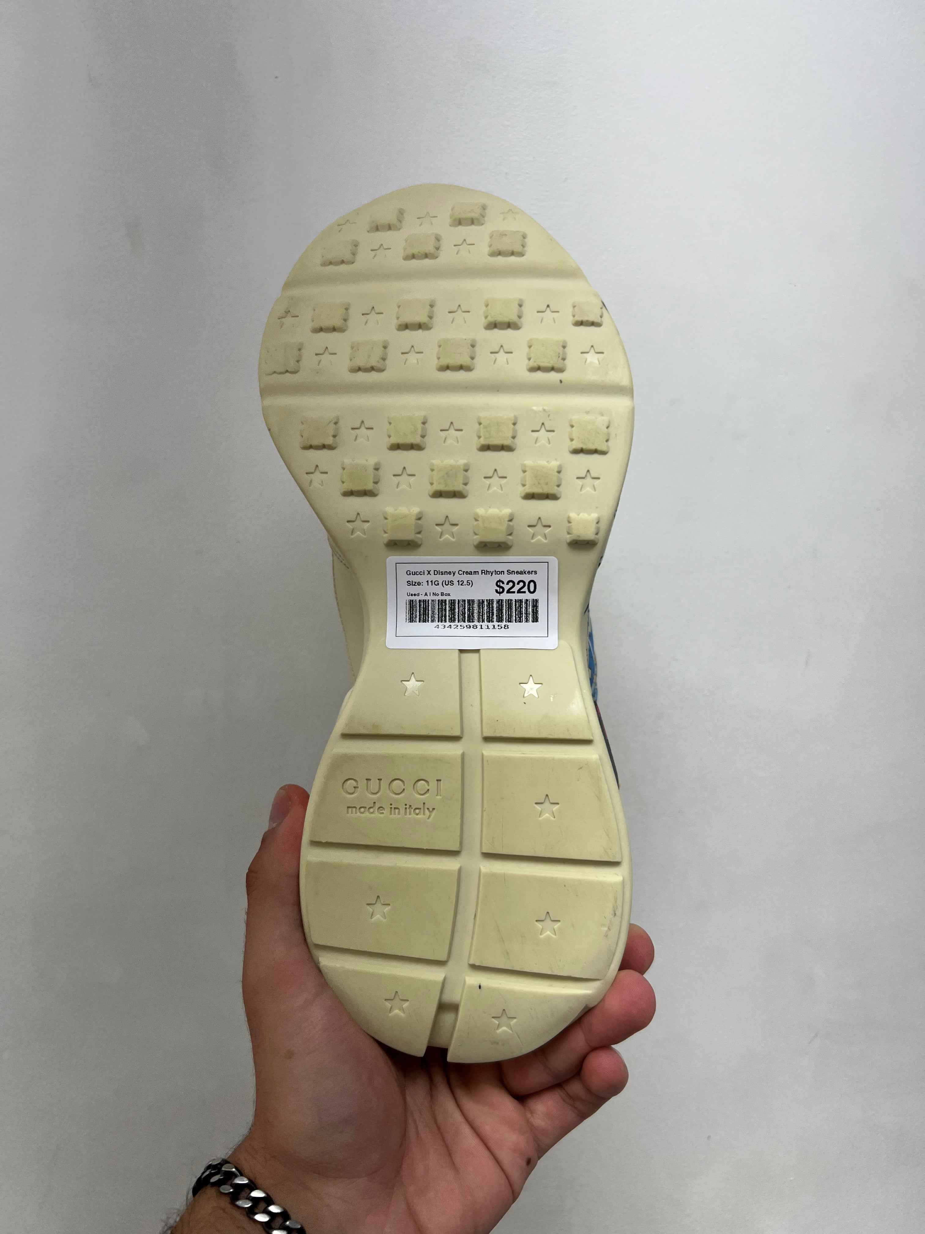 Gucci X Disney Cream Rhyton Sneakers