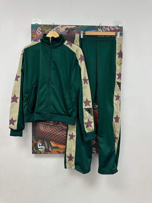 Kapital Sweatsuit green Purple Stars  Used Medium