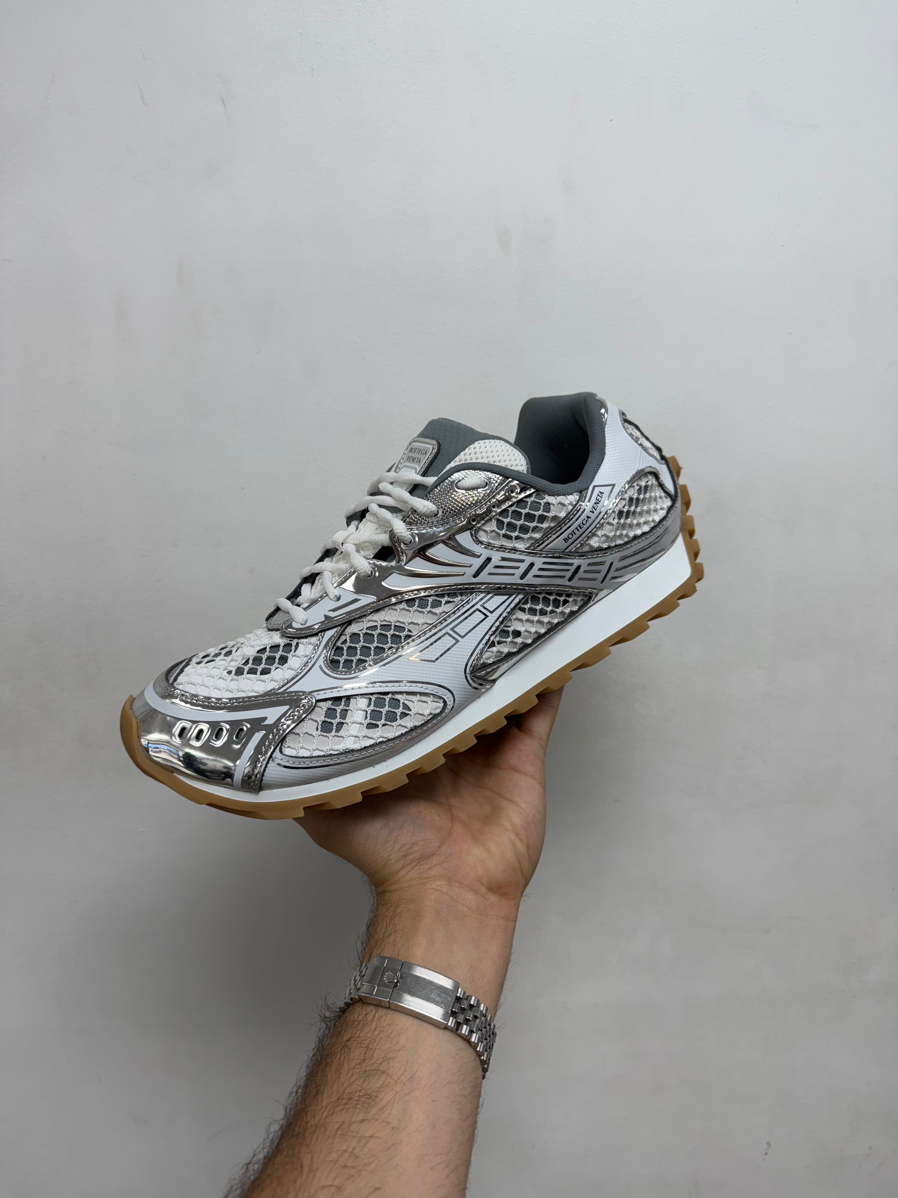 Bottega Veneta Silver Orbit Sneakers