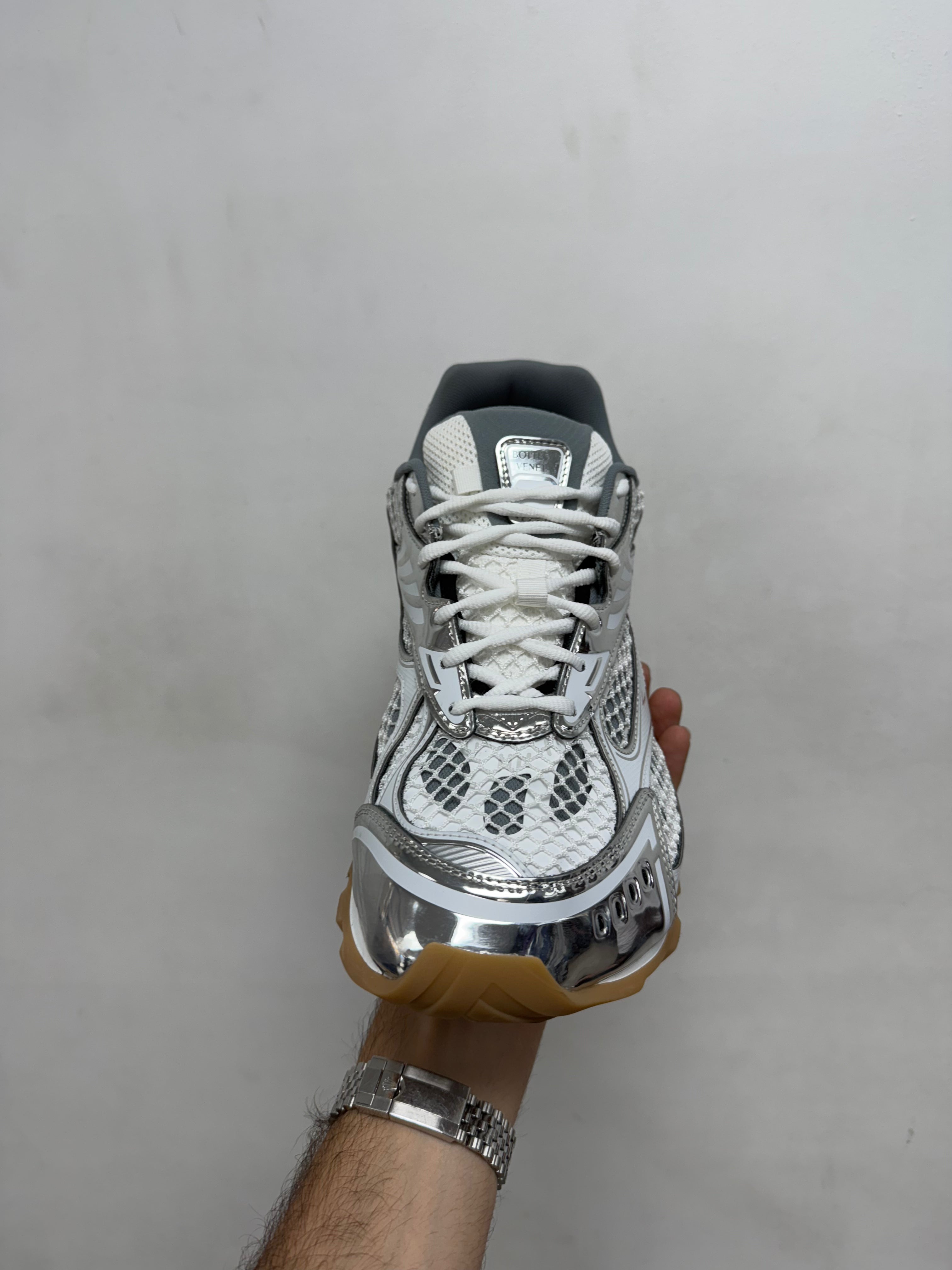Bottega Veneta Silver Orbit Sneakers