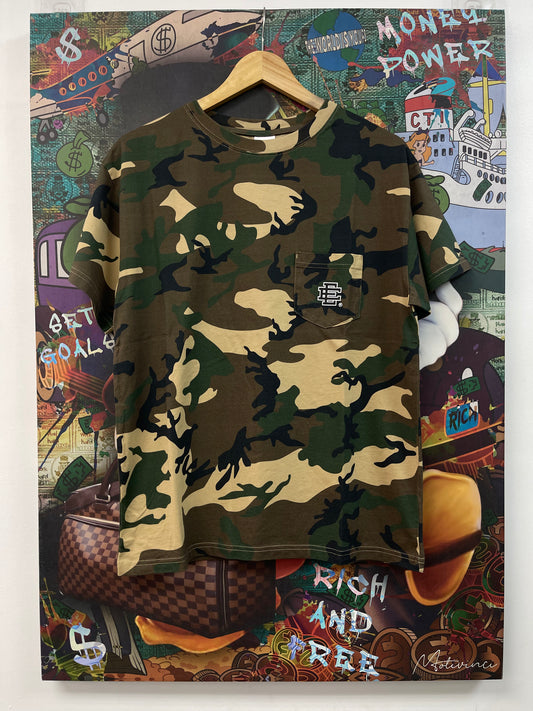 Eric Emanuel Green Camo EE Logo Tee