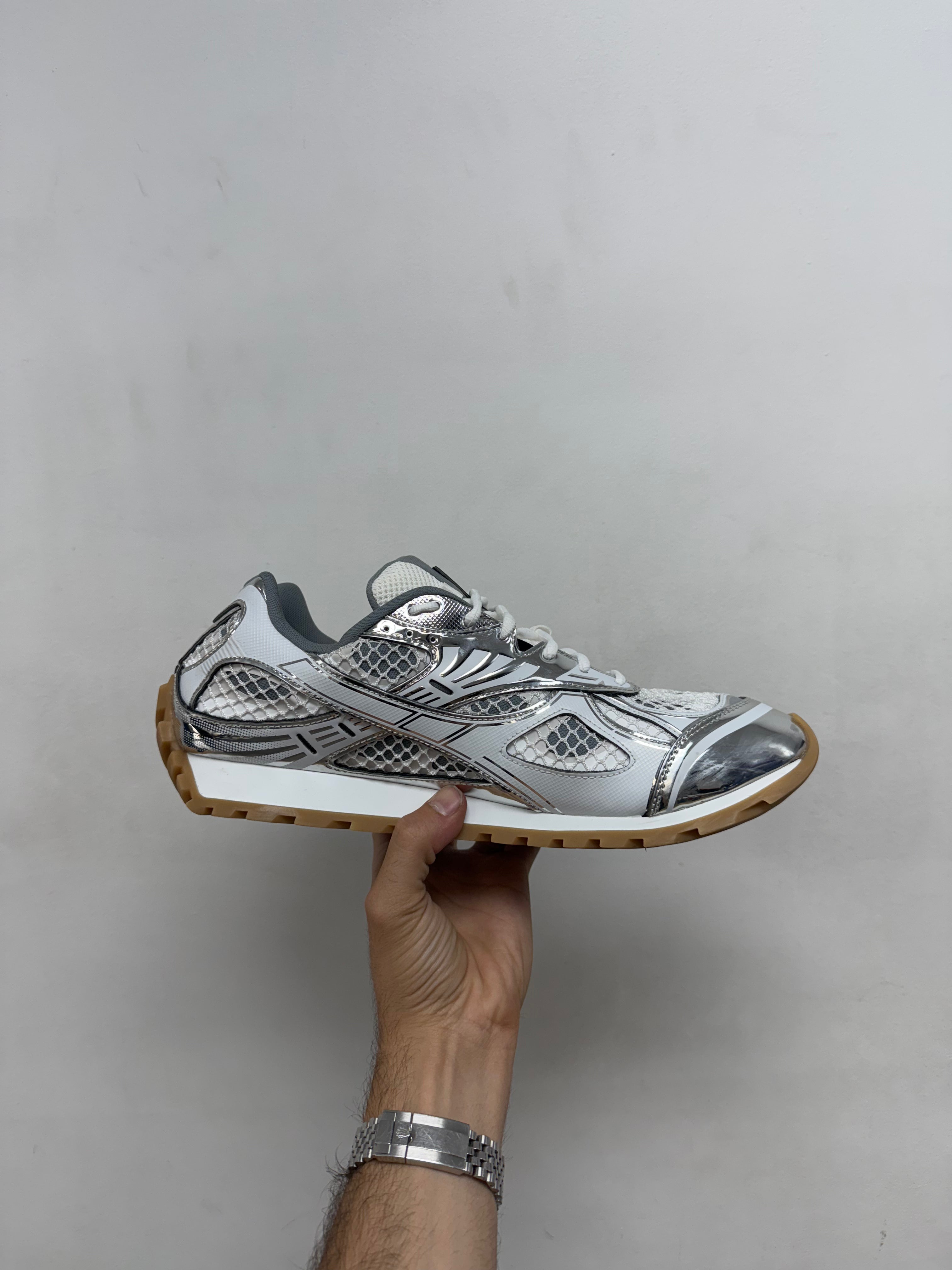 Bottega Veneta Silver Orbit Sneakers
