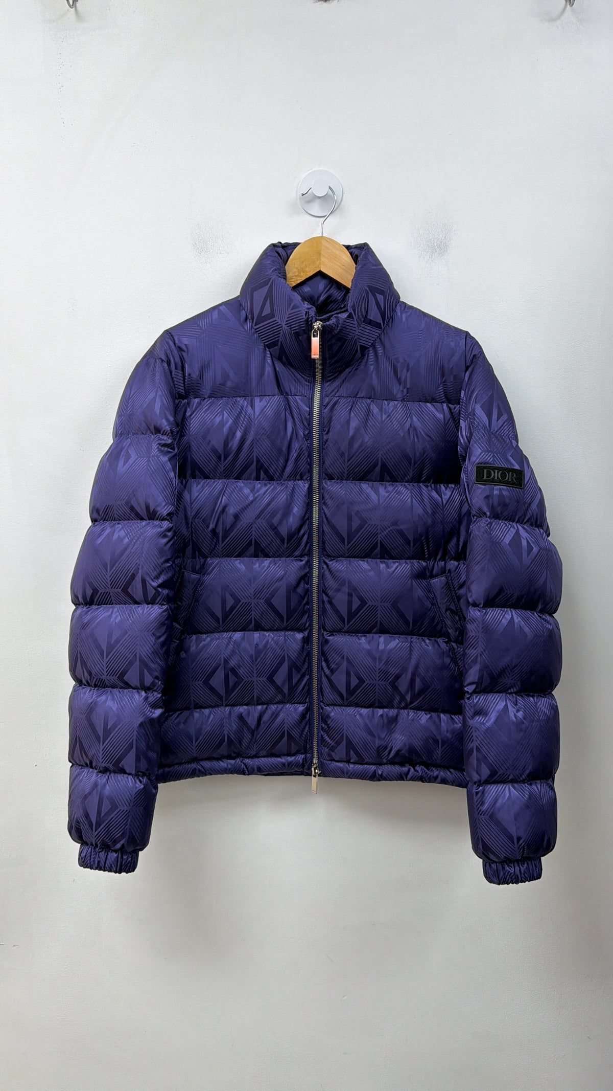 Dior Purple CD Diamond Monogram Puffer Jacket