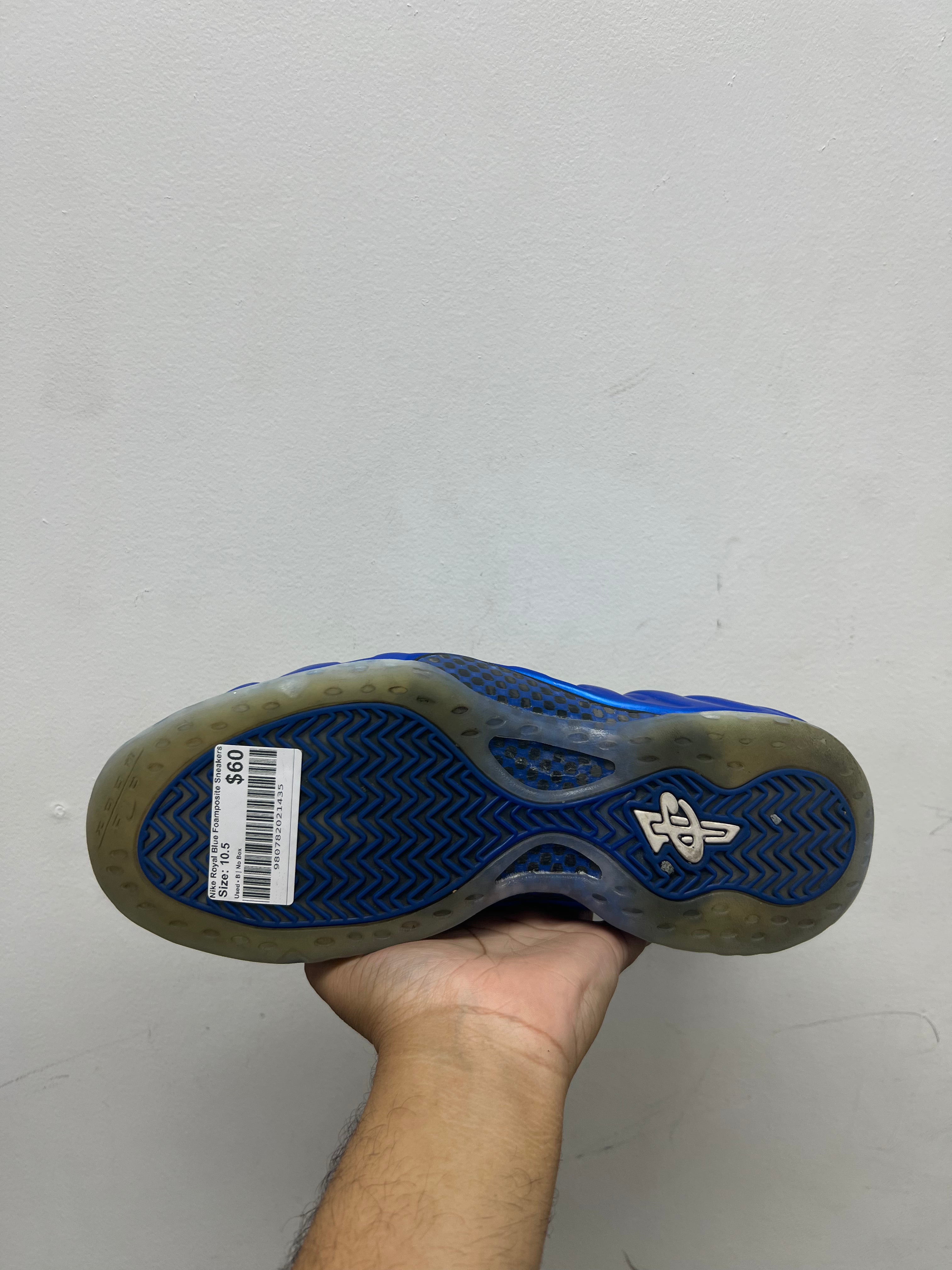 Nike Royal Blue Foamposite Sneakers
