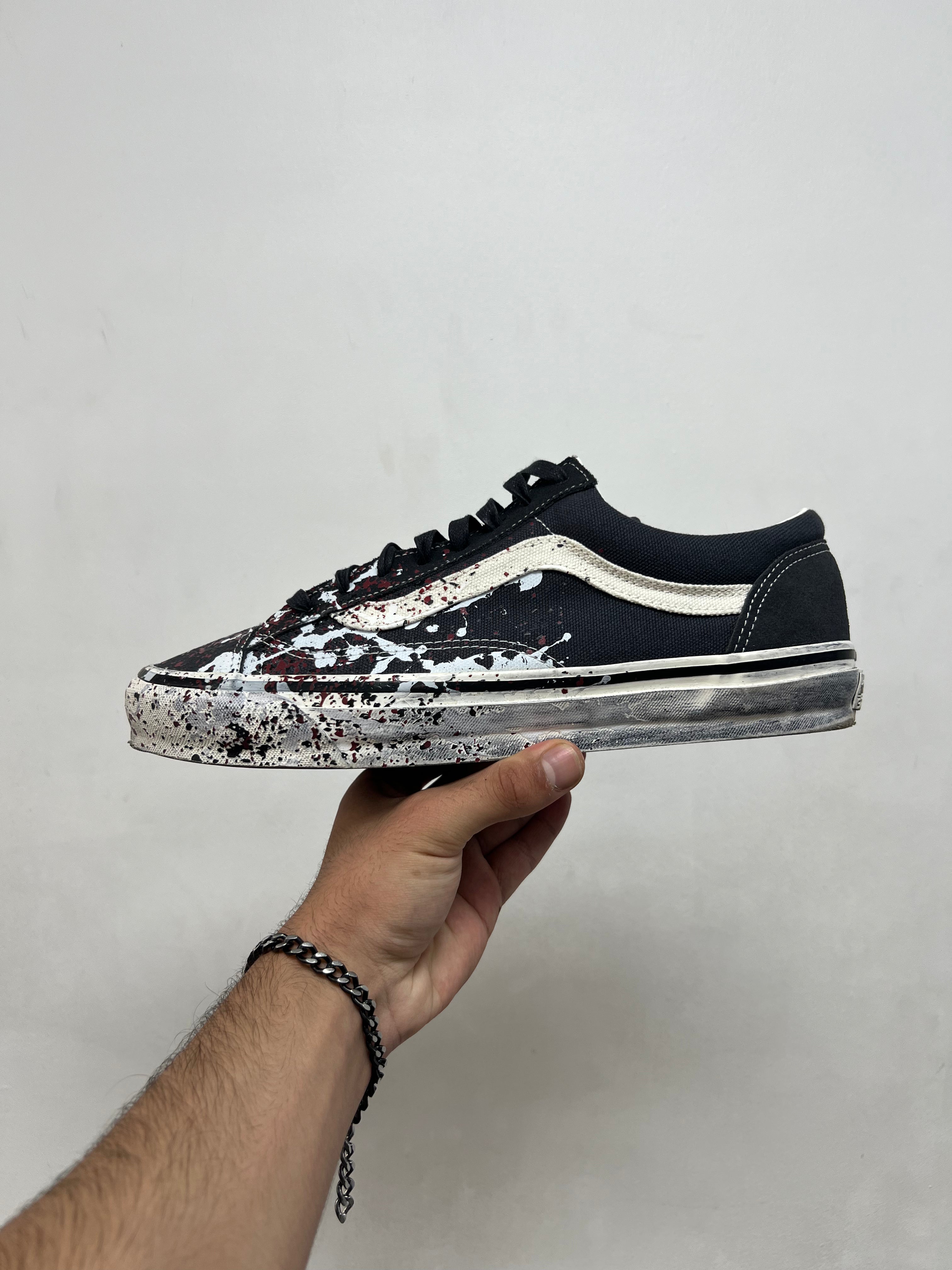 Vans Grey Paint Splatter Sneakers