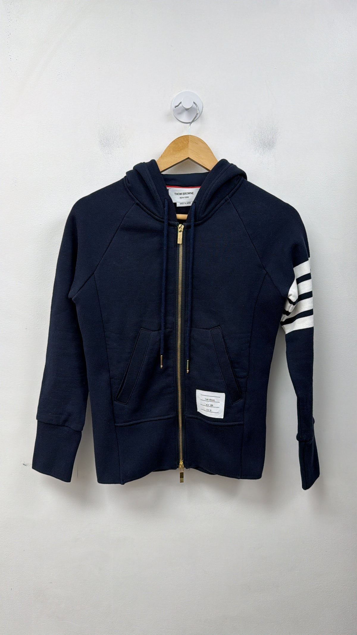 Thom Browne Navy White Stripe (00) Hoodie
