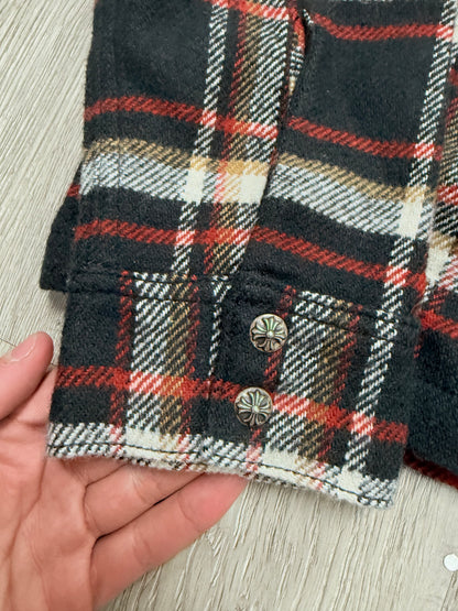 Chrome Hearts "Work Dog" Flannel Button Down Shirt