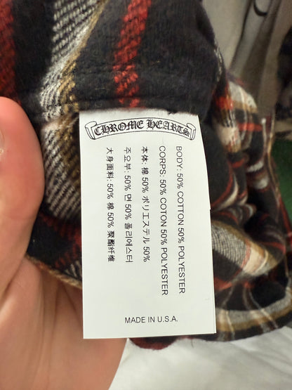 Chrome Hearts "Work Dog" Flannel Button Down Shirt