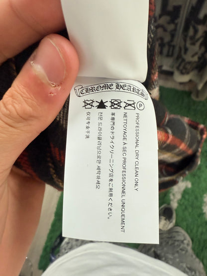 Chrome Hearts "Work Dog" Flannel Button Down Shirt
