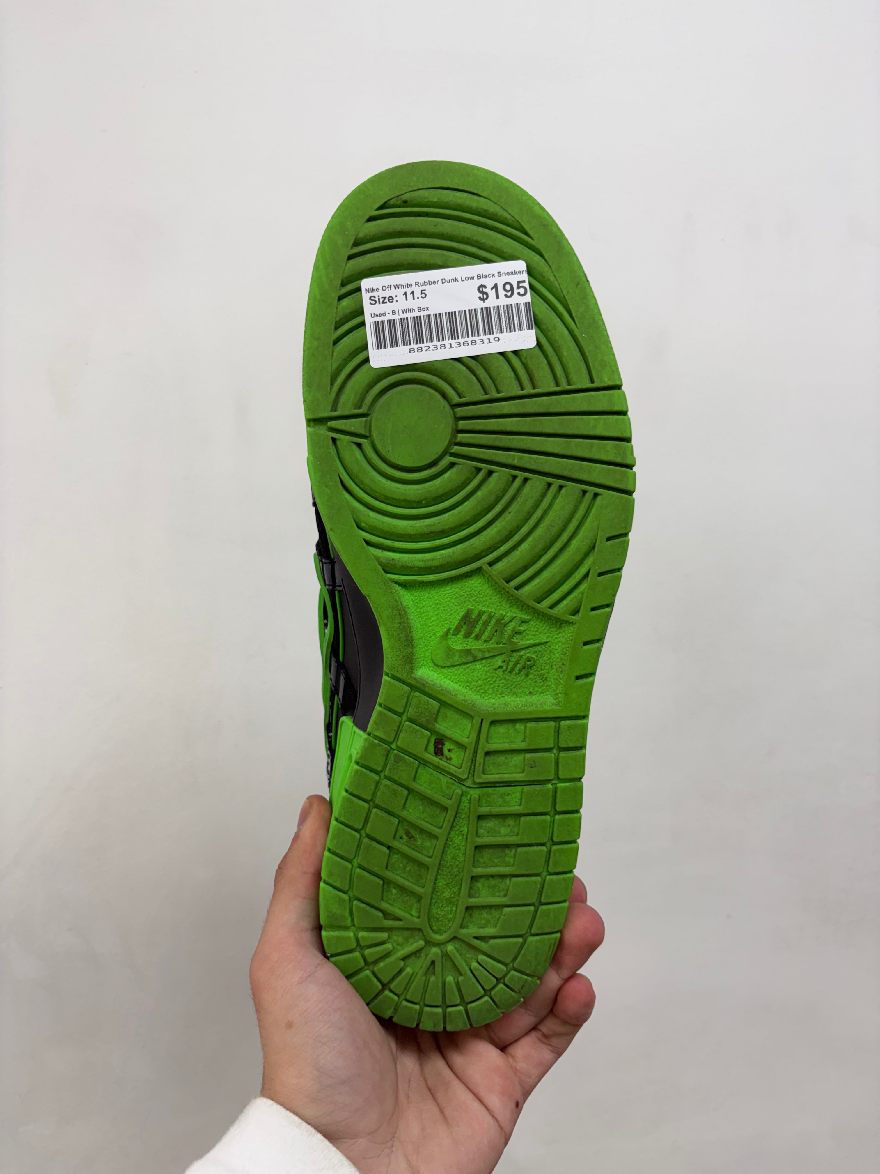 Nike Off White Rubber Dunk Low Black Sneakers