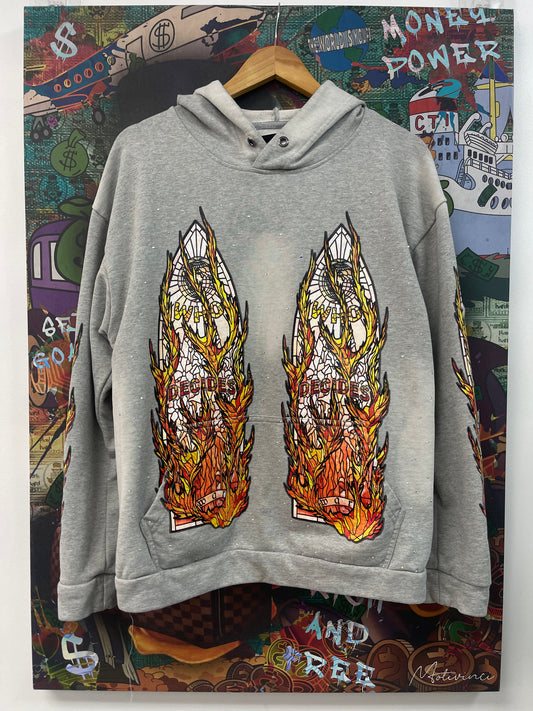 WDW Chalice Rhinestone Hoodie Tan  Used Large N/A