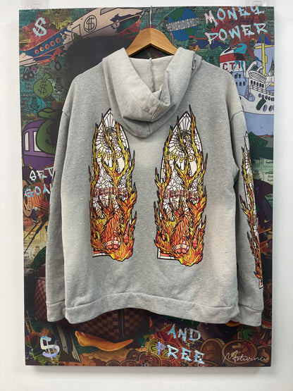 WDW Chalice Rhinestone Hoodie Tan  Used Large N/A