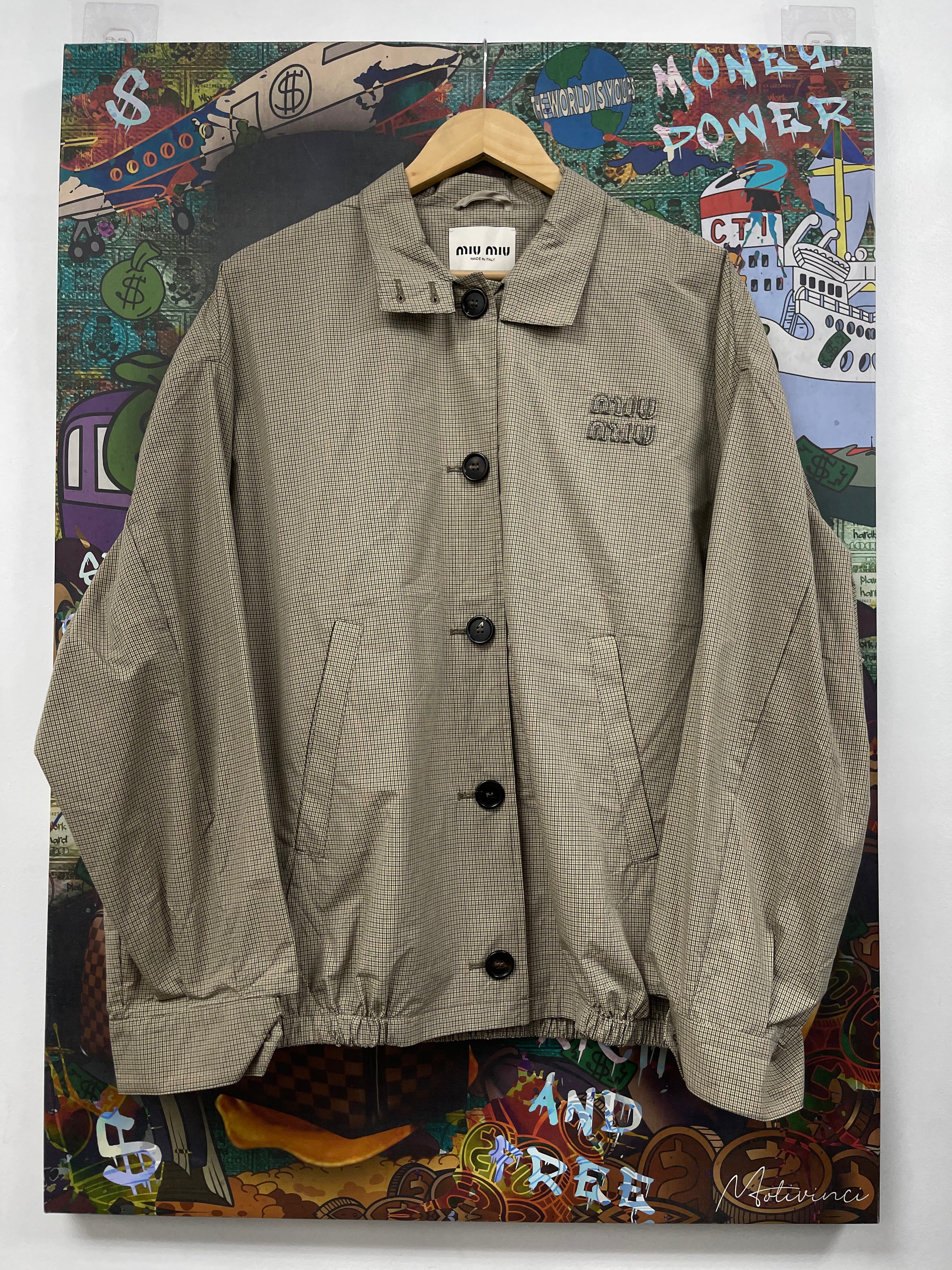 Miu Miu Checked Technical Blouson (36) Jacket