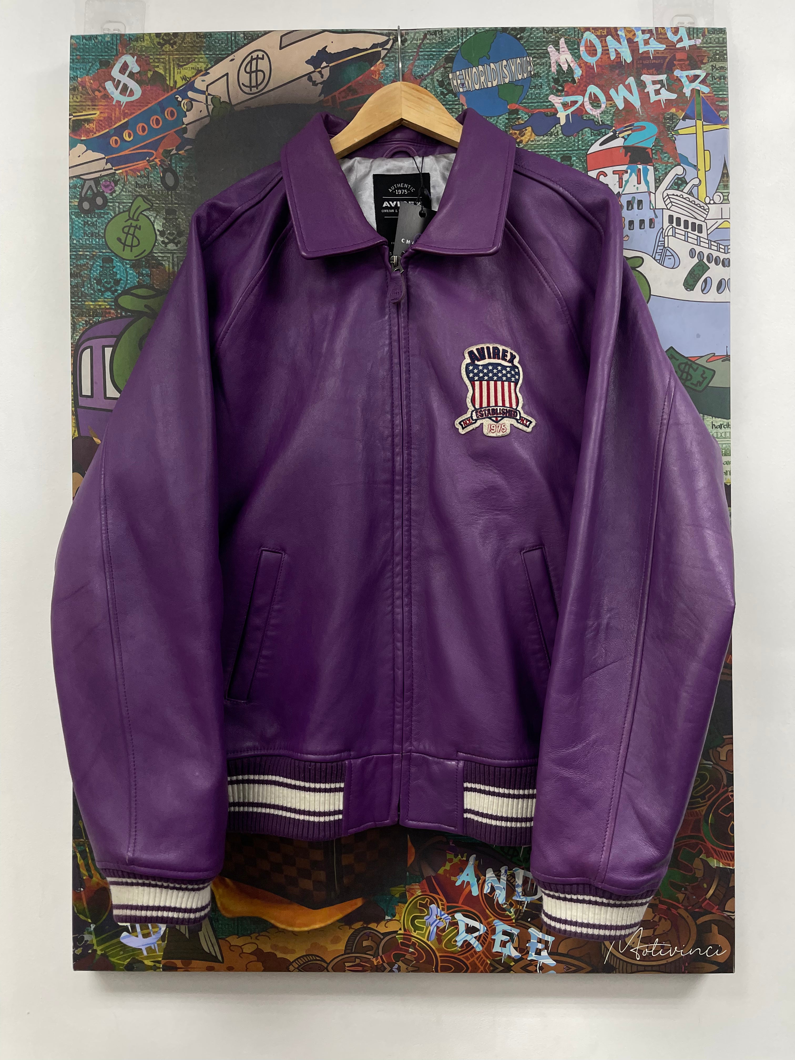 Avirex Purple Varsity Jacket