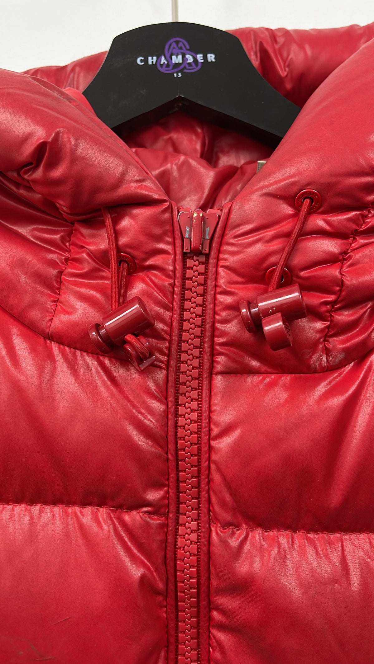 Moncler Red Maya (FLAWED) Puffer Jacket