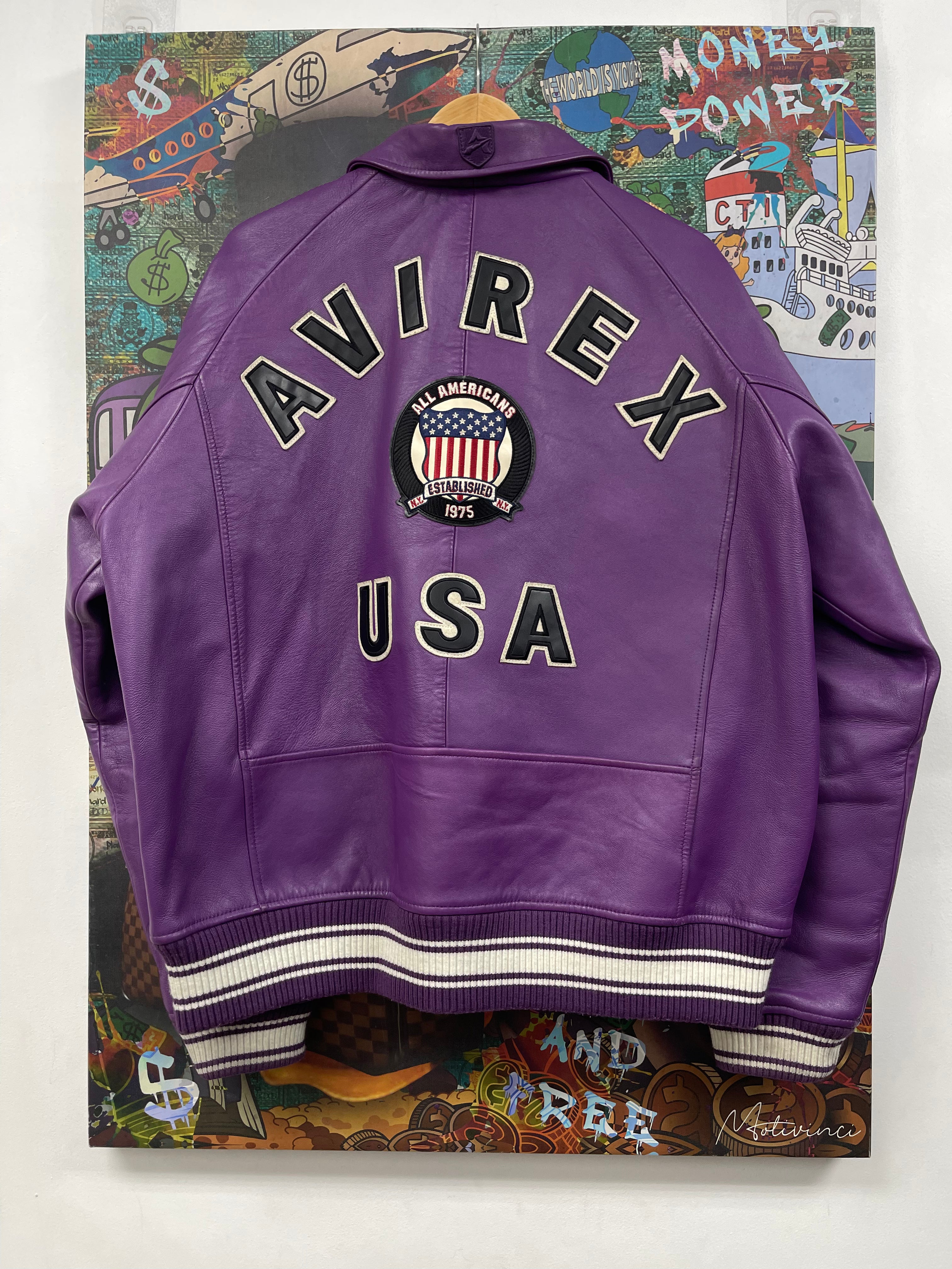 Avirex Purple Varsity Jacket