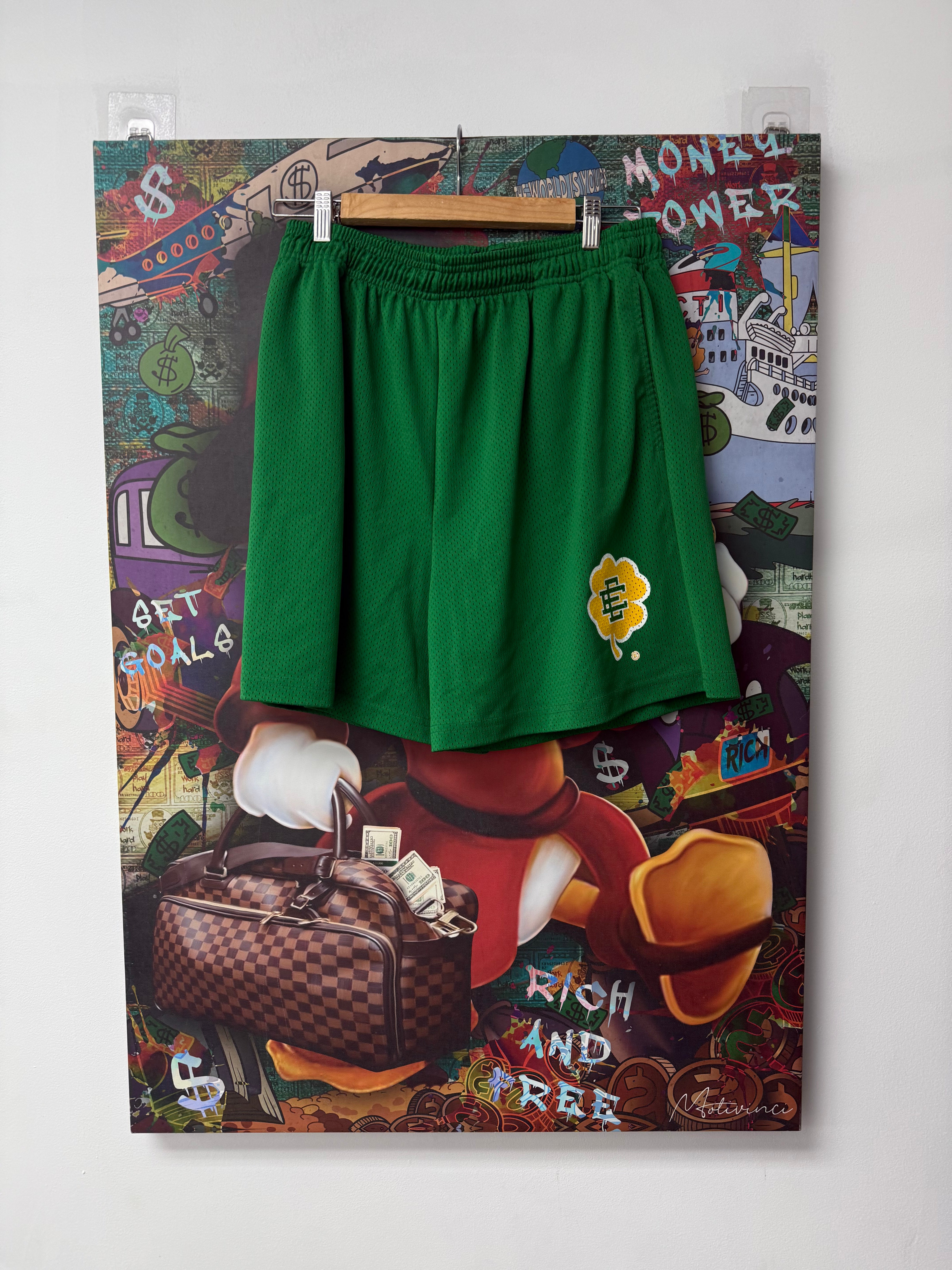 Eric Emanuel Green Apple Yellow Shorts