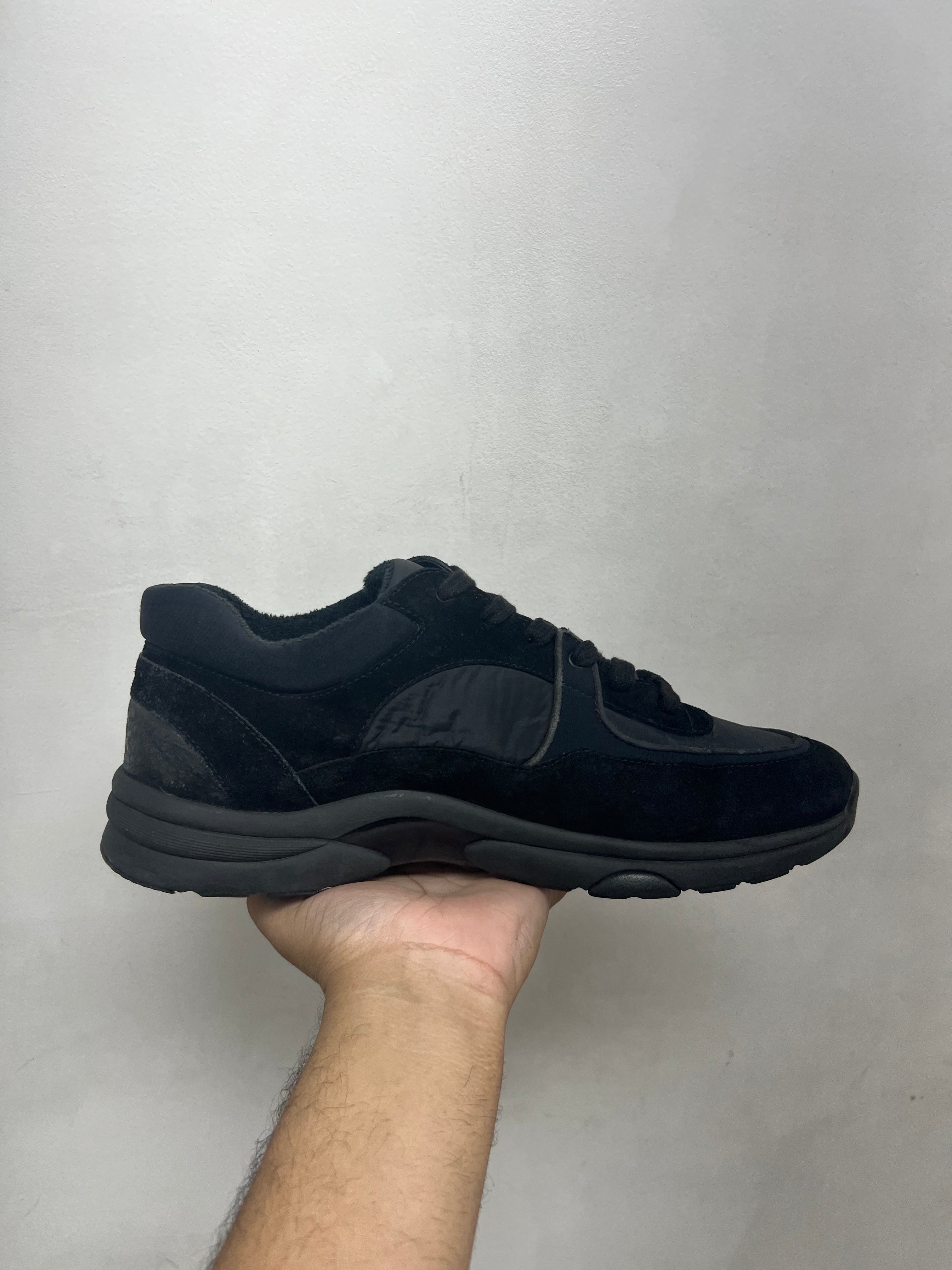 Chanel Black CC Logo Runner Sneakers