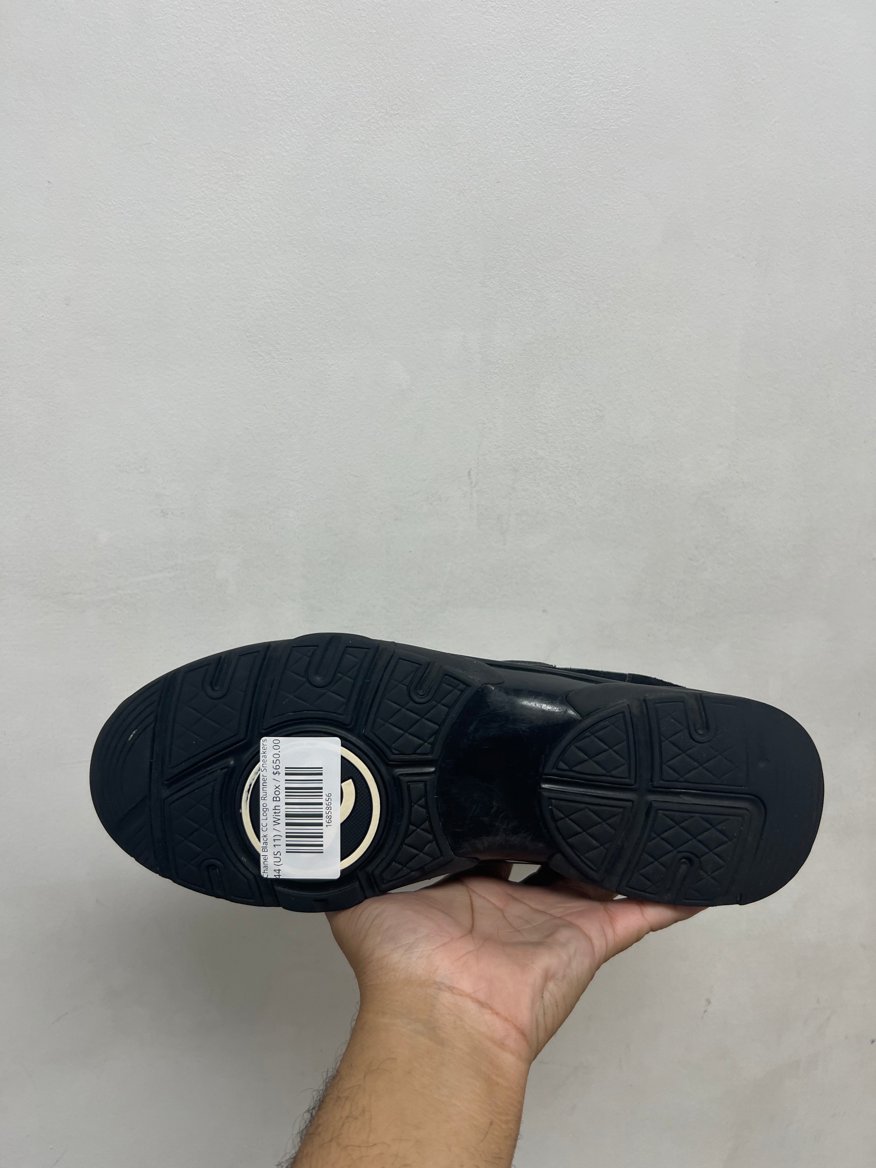 Chanel Black CC Logo Runner Sneakers