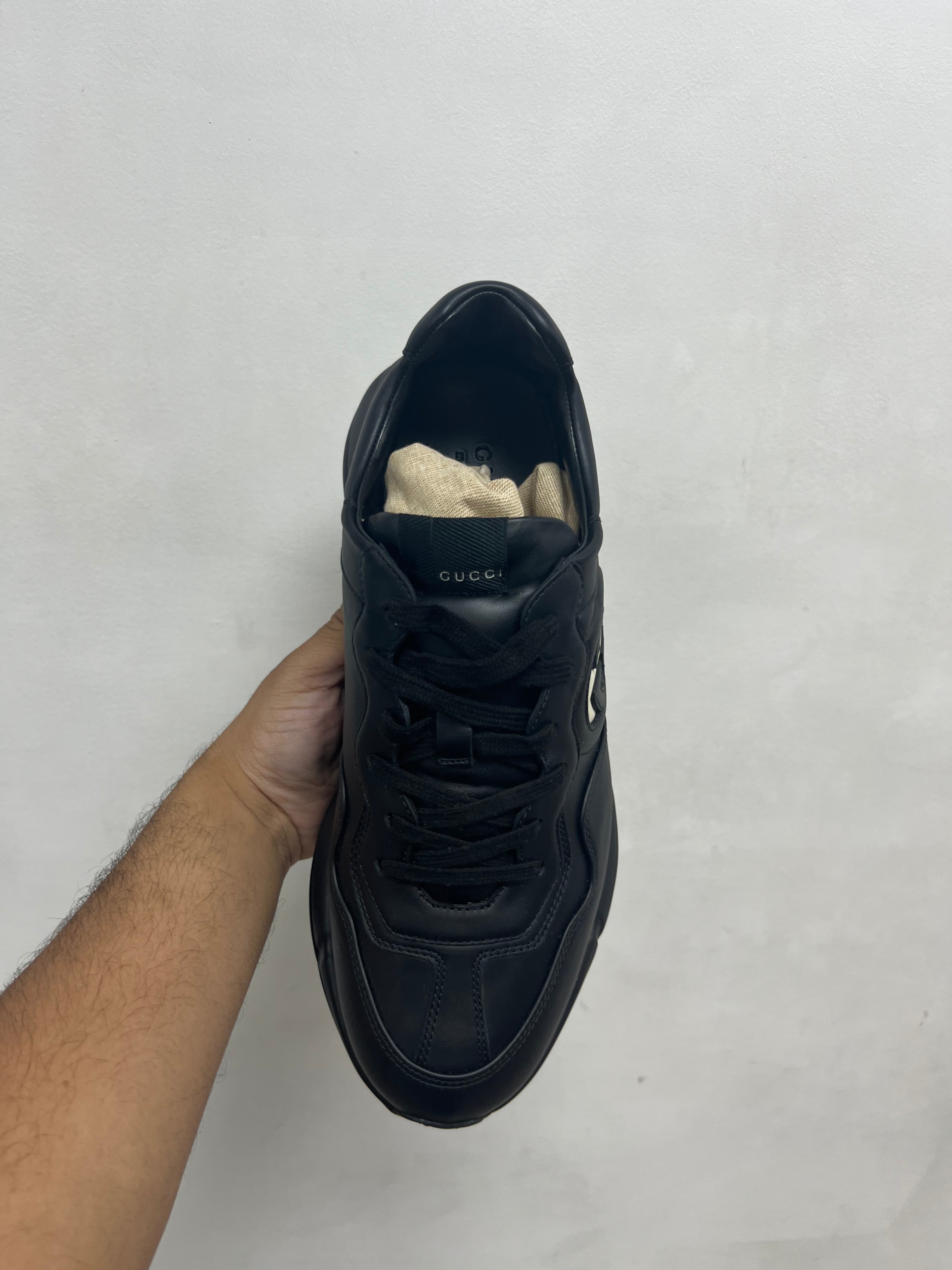 Gucci Black Ivorie Rhyton Sneakers