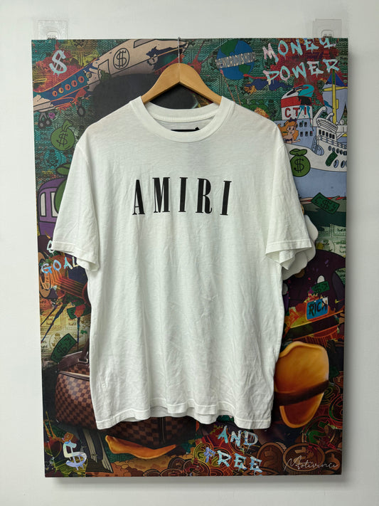 Amiri White Core Logo Tee