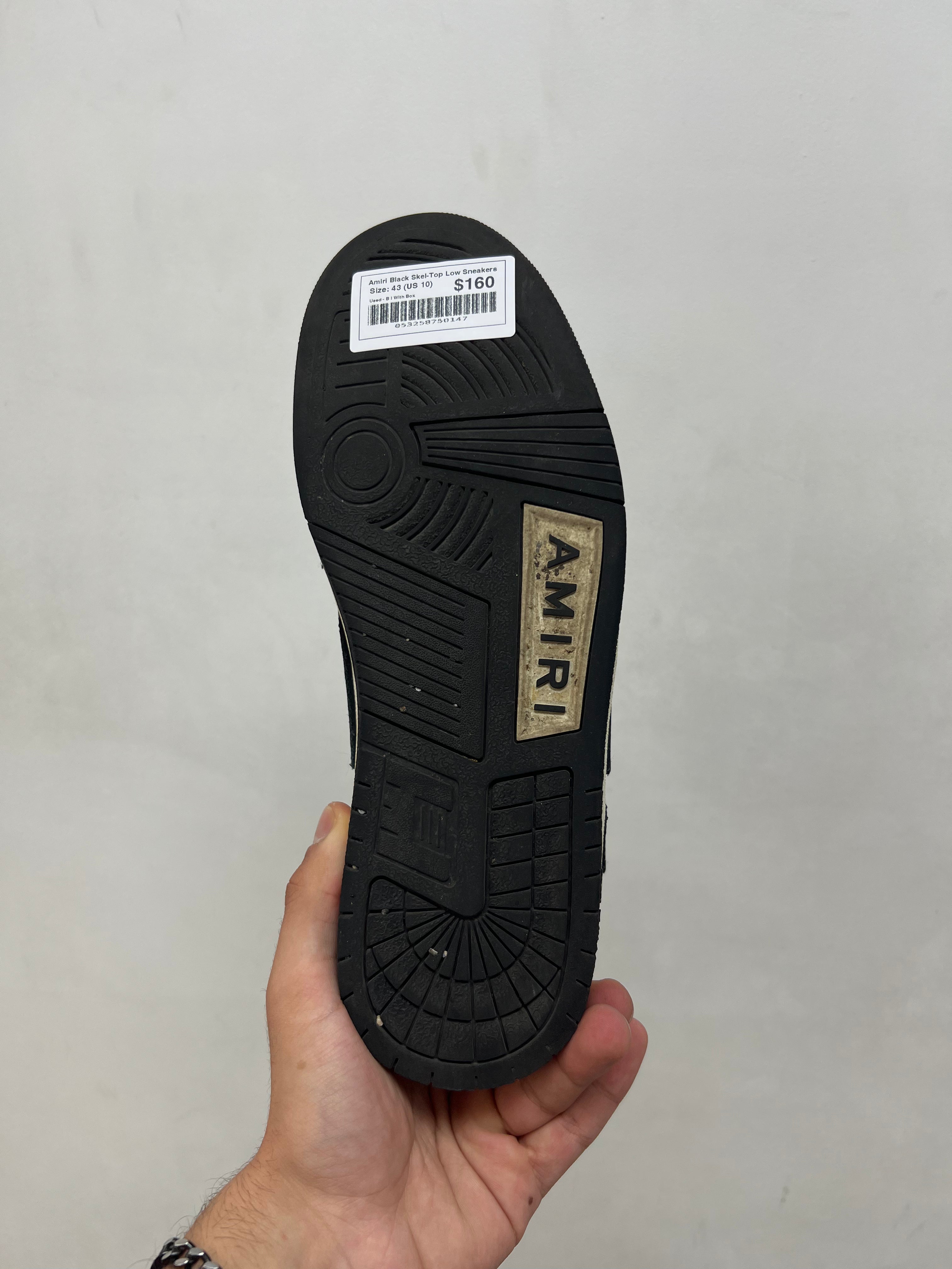 Amiri Black Skel-Top Low Sneakers