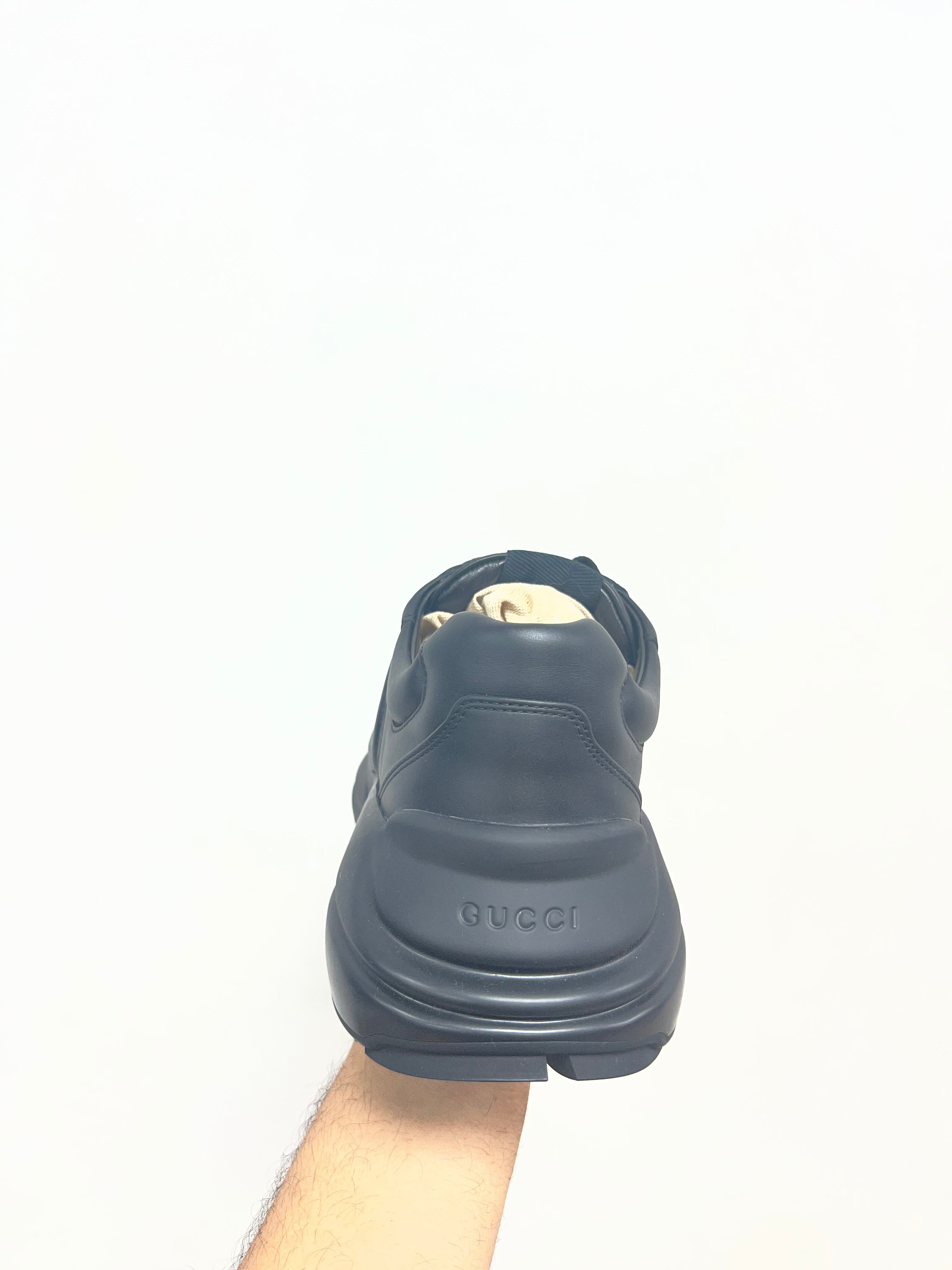 Gucci Black Ivorie Rhyton Sneakers