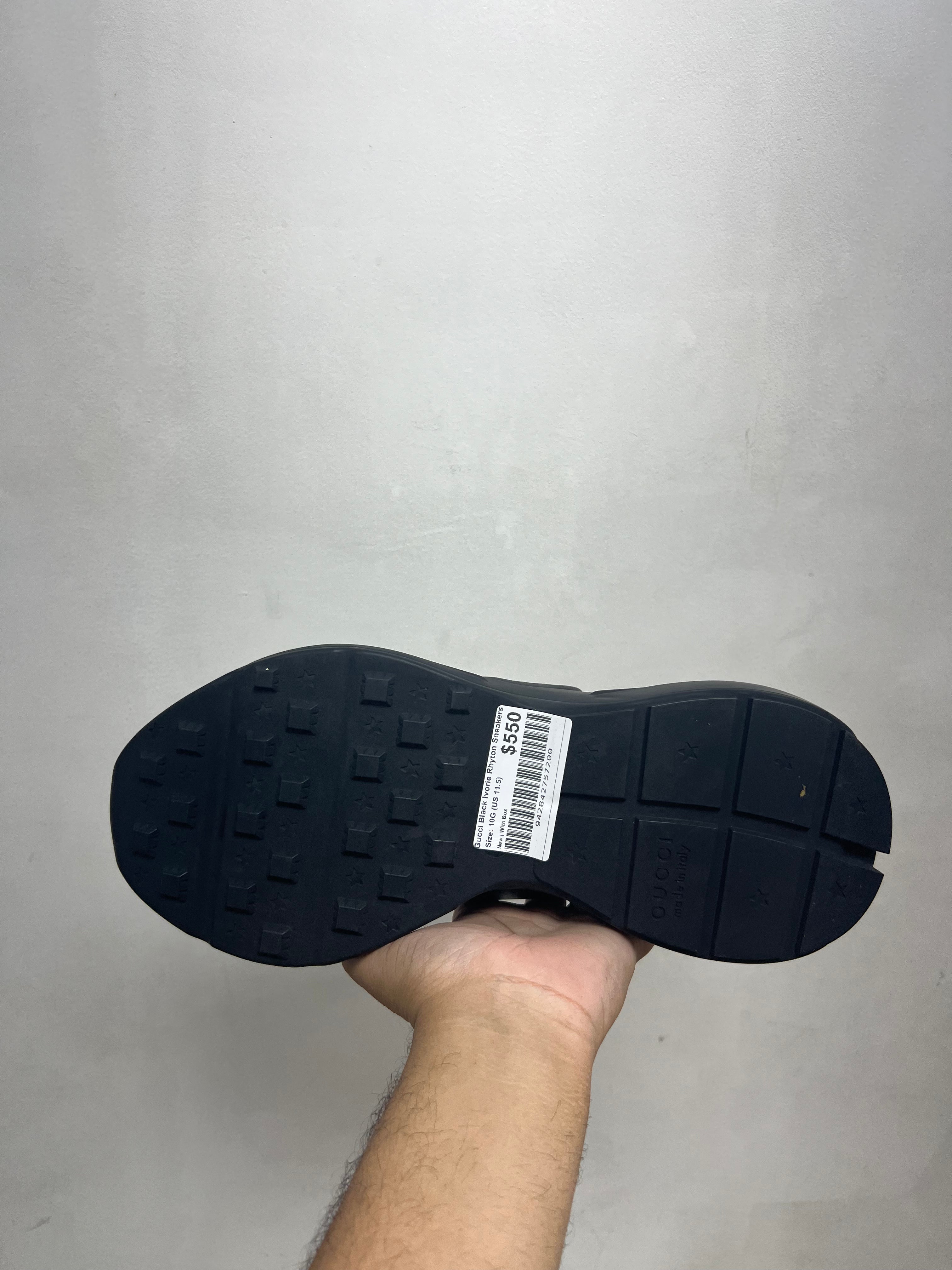 Gucci Black Ivorie Rhyton Sneakers