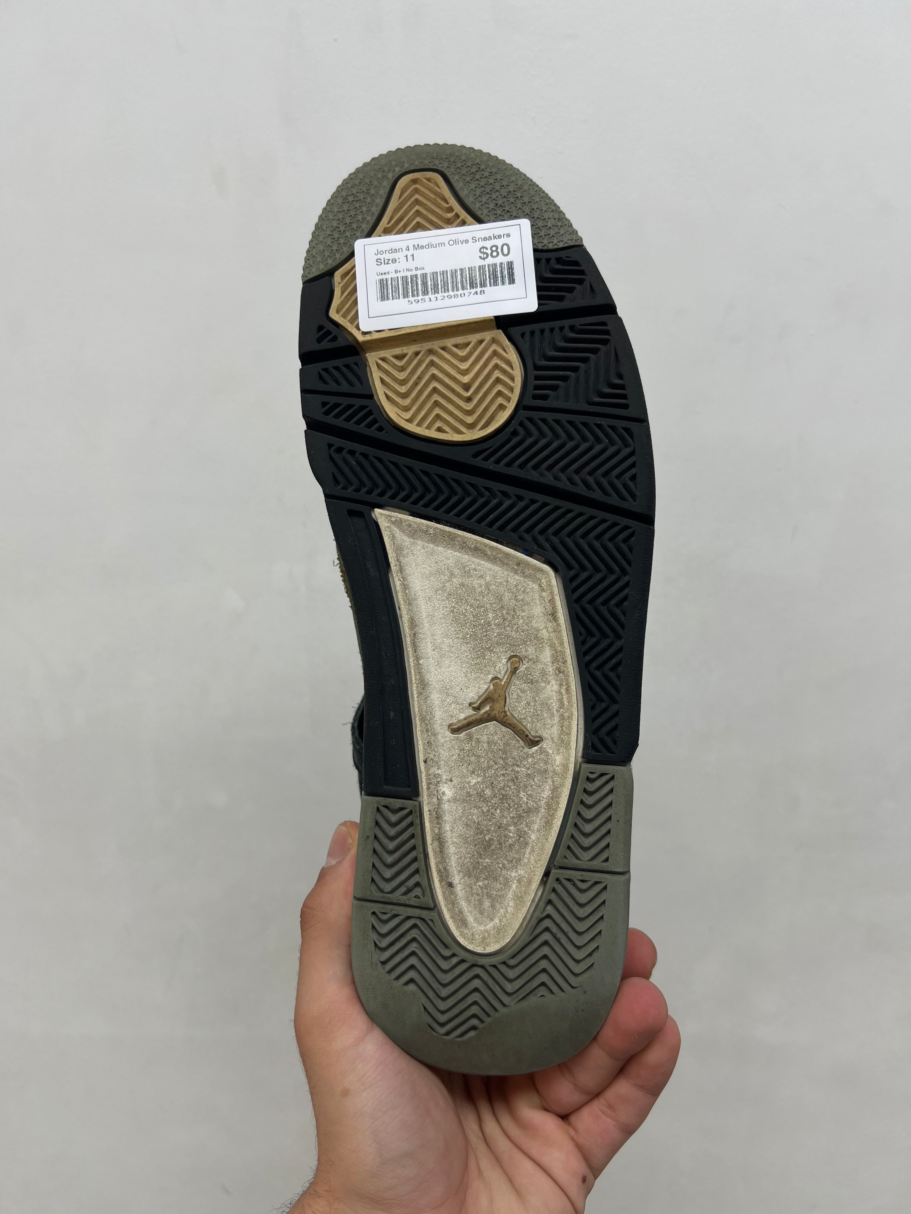 Jordan 4 Medium Olive Sneakers